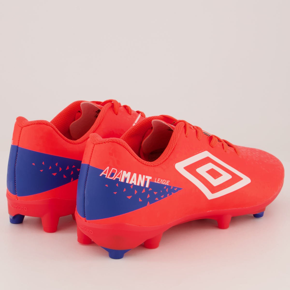 Chuteira Umbro Adamant League Campo Coral e Branca Vermelho 3