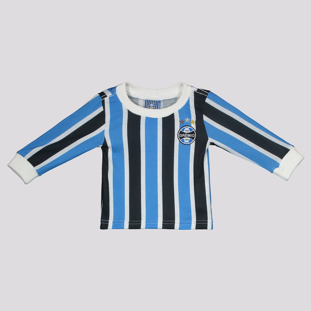 Camisa Baby Tricolor Grêmio Manga Longa Multicores 1