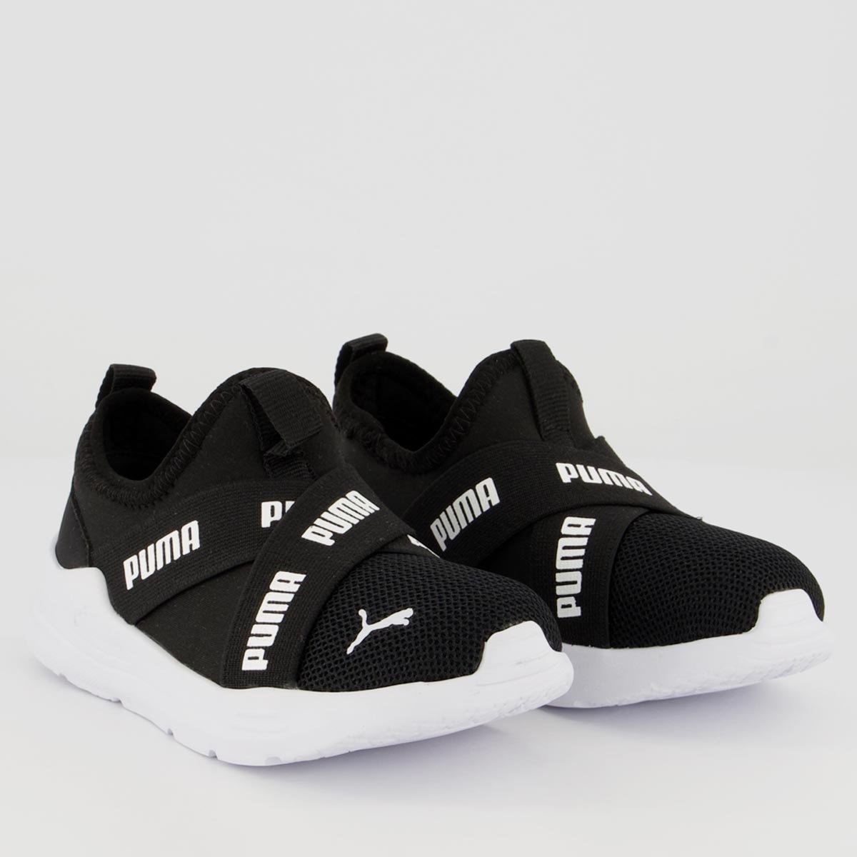 Tênis Puma Wired Run Slip-On BDP Kids Preto Preto 2