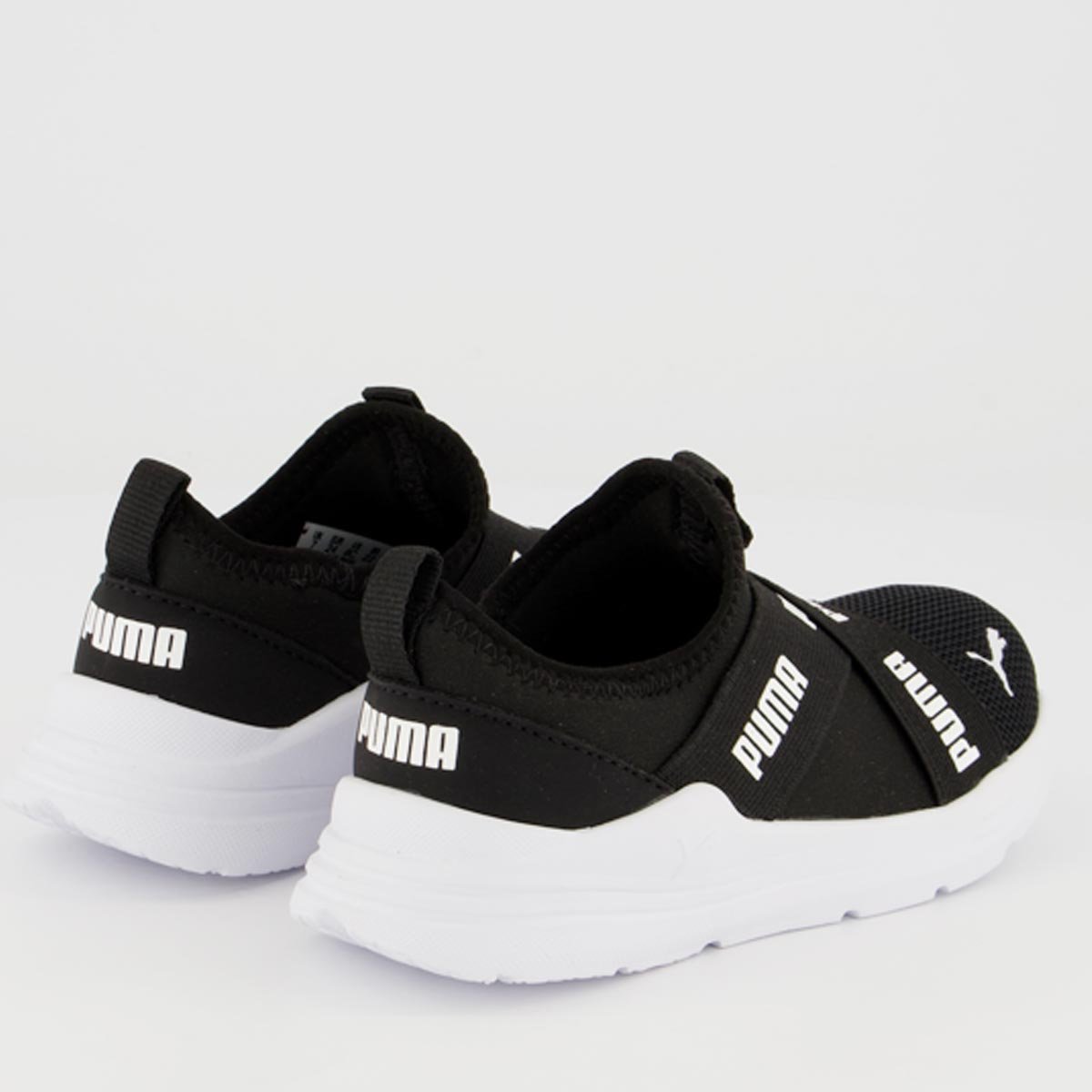Tênis Puma Wired Run Slip-On BDP Kids Preto Preto 3