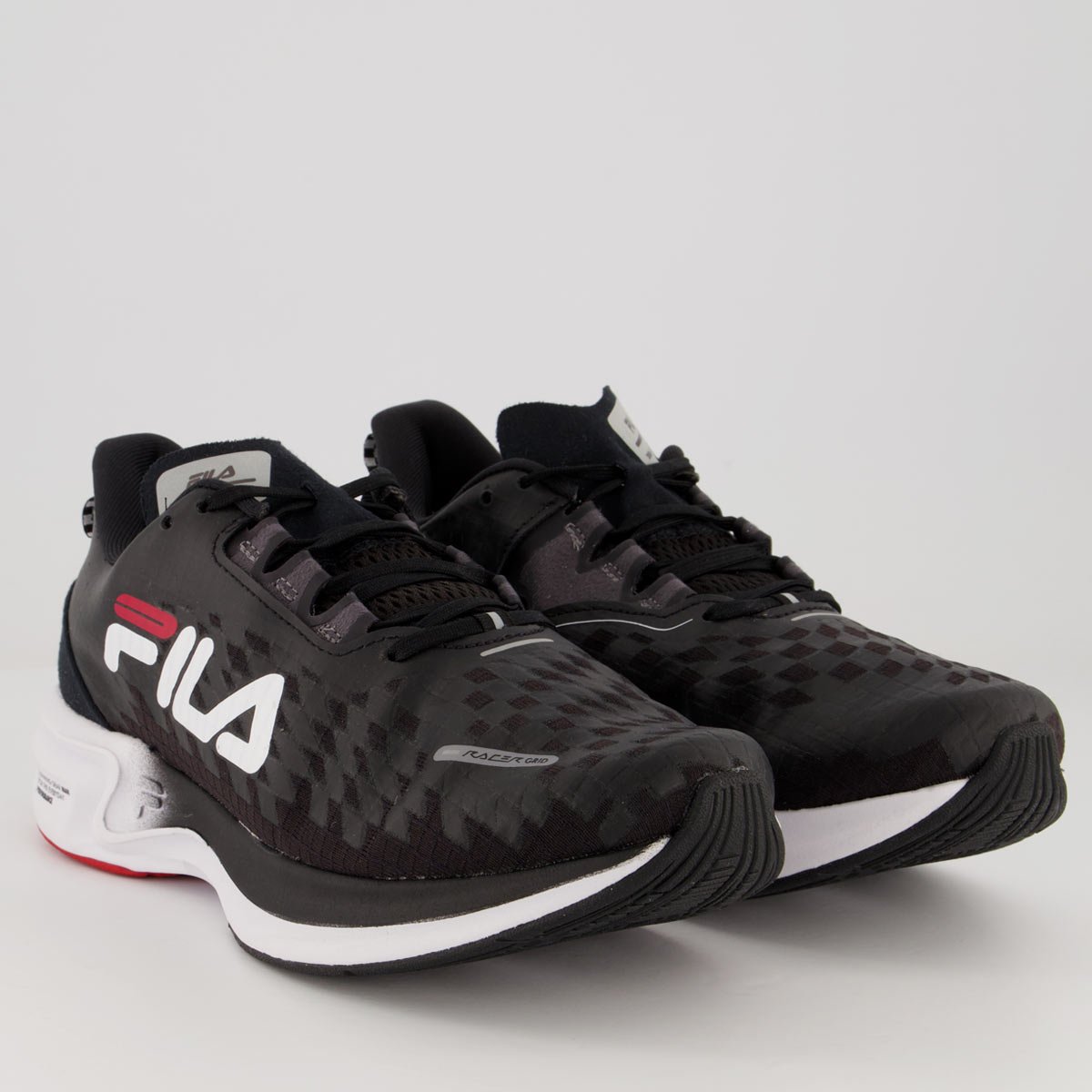 Tenis Fila Racer Grid Preto e Prata Preto 2