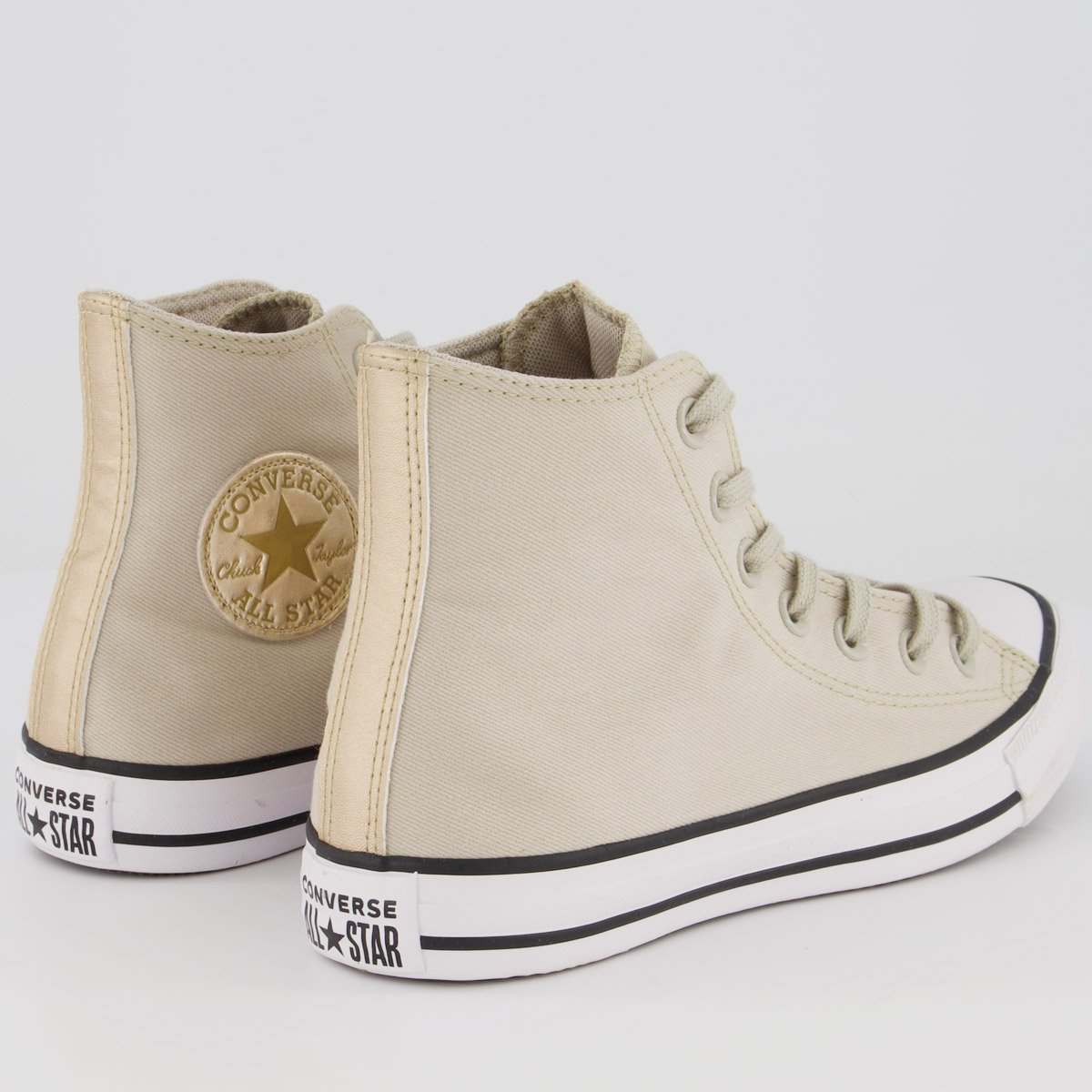 Tênis Converse All Star Chuck Taylor Feminino Cano Alto Bege 40
