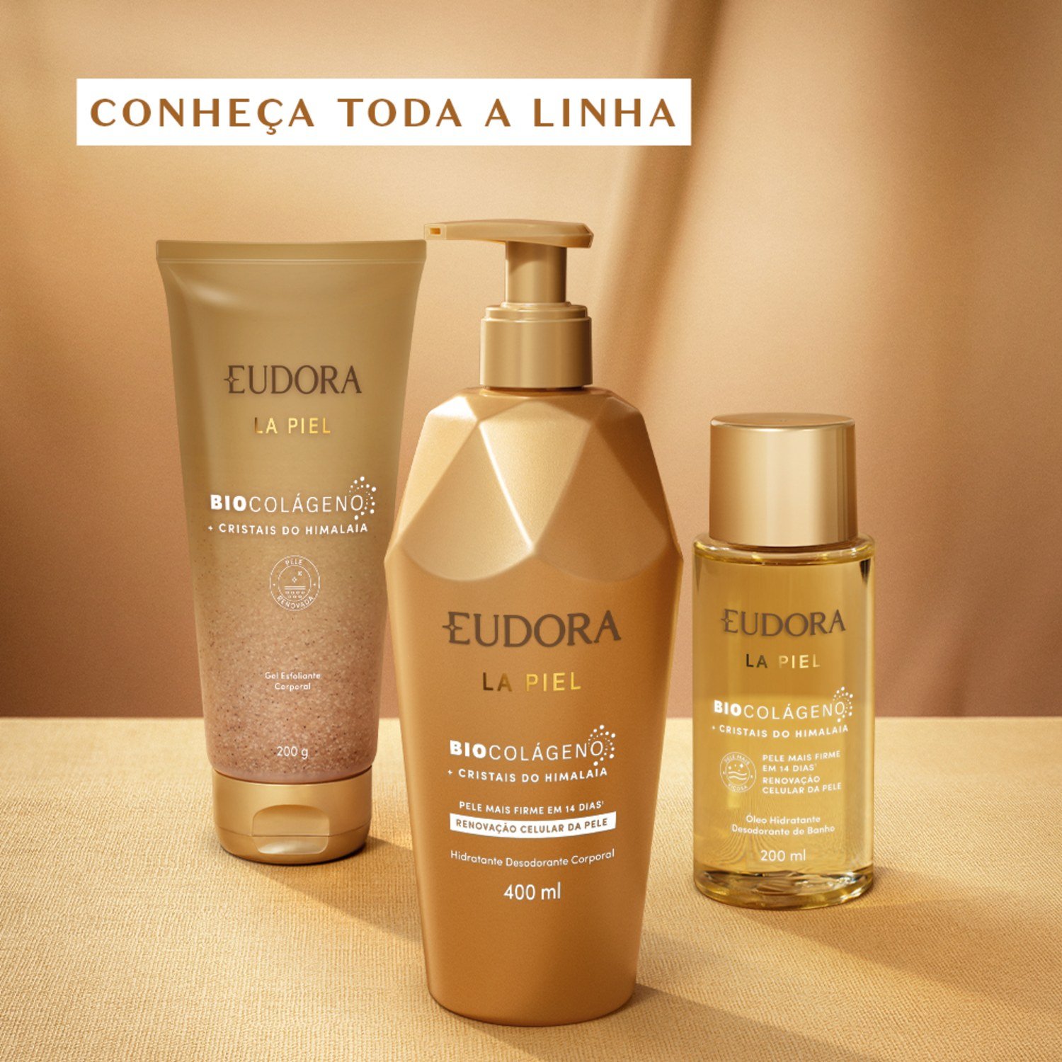 Óleo Hidratante Desodorante de Banho La Piel Renovação Celular Cristais do Himalaia 200ml 200ml 6