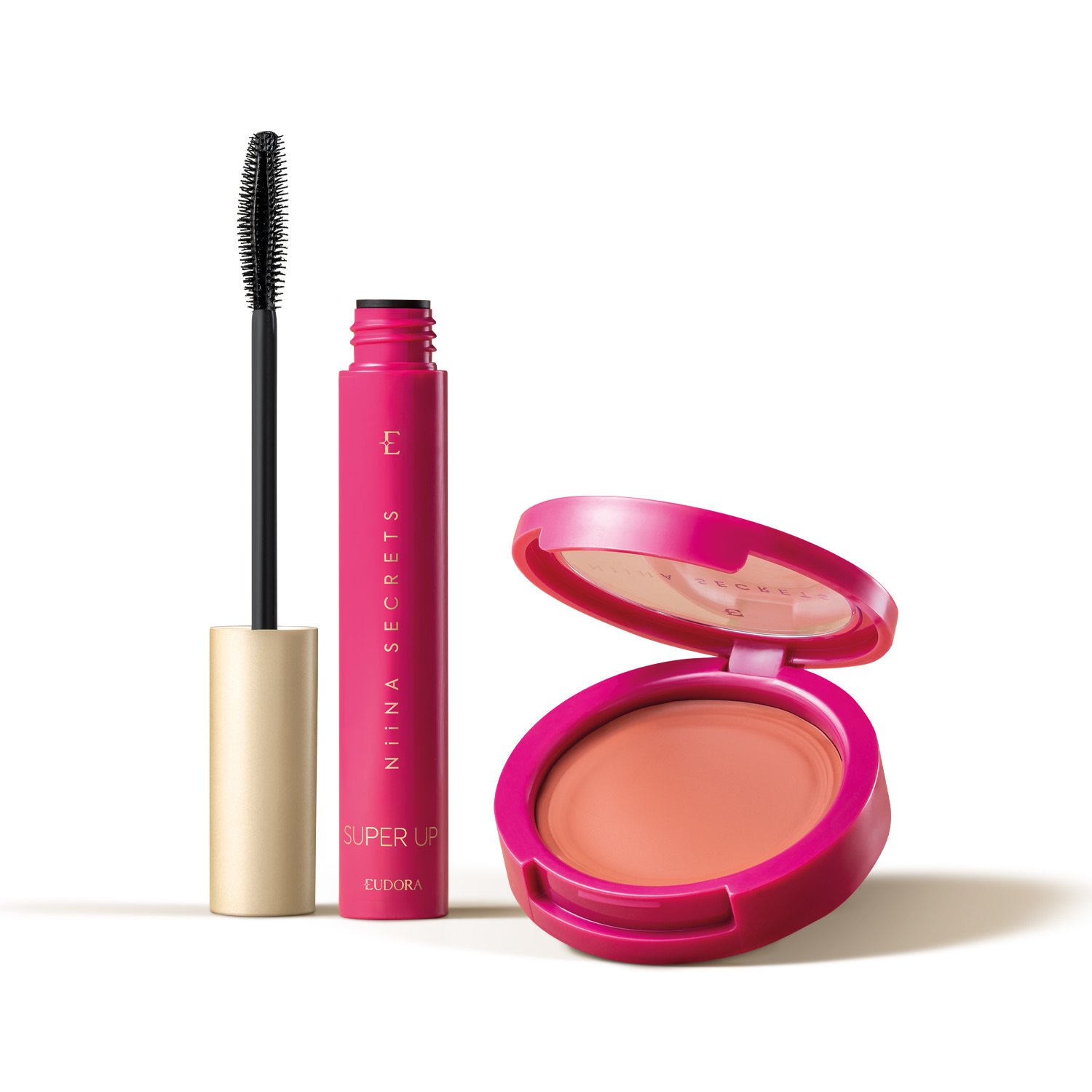 Combo Niina Secrets: Máscara Para Cílios Super Up 8g + Blush & Go Pêssego Secreto 5g Pêssego Saudável 1