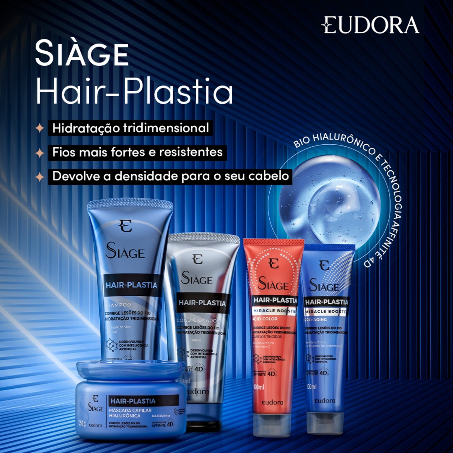 Eudora Kit Máscara Capilar Siáge Hair-Plastia 250g (2 itens) ÚNICO 2