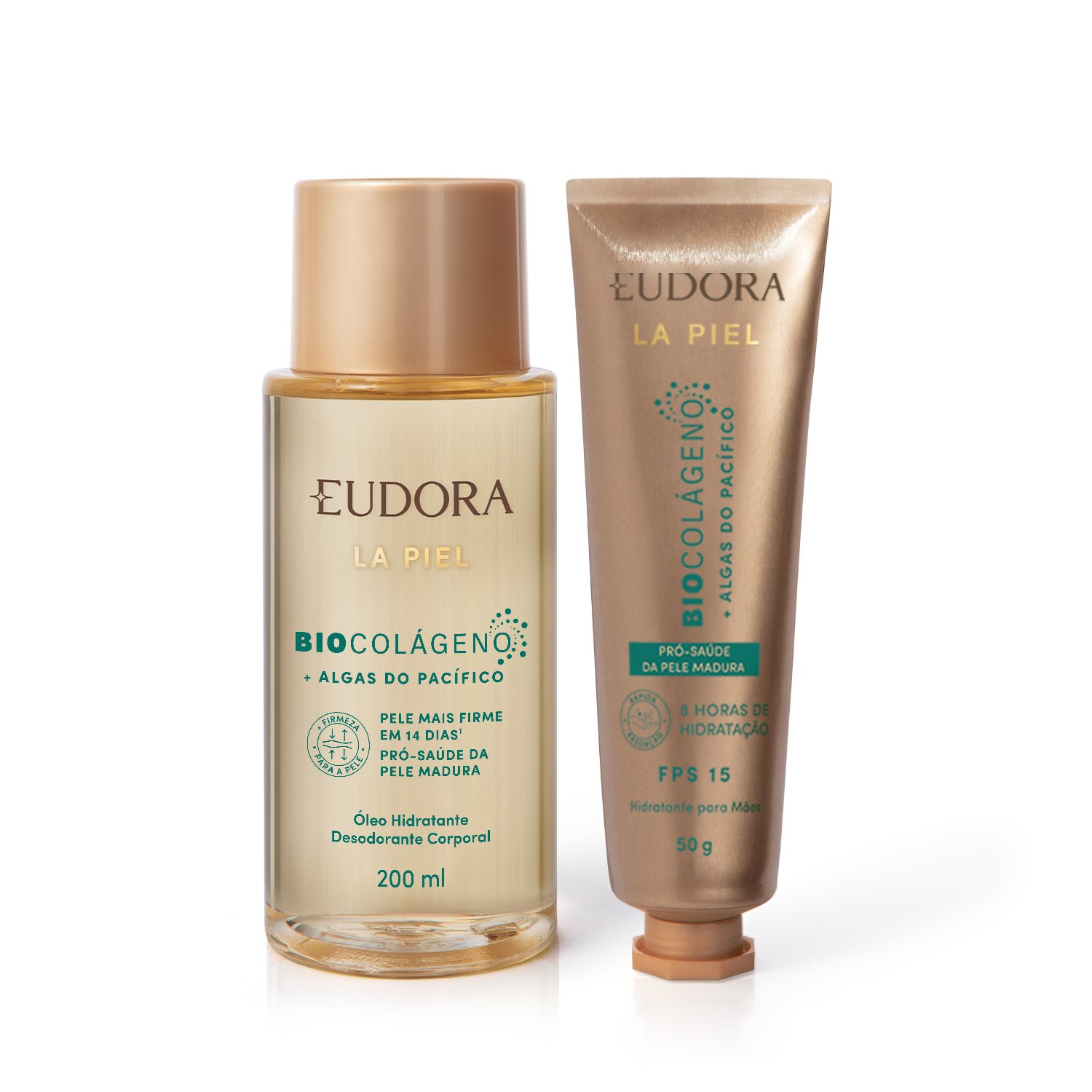 Eudora Kit La Piel Algas do Pacífico: Óleo Corporal 200ml + Hidratante Para Mãos FPS 15 50g ÚNICO 1