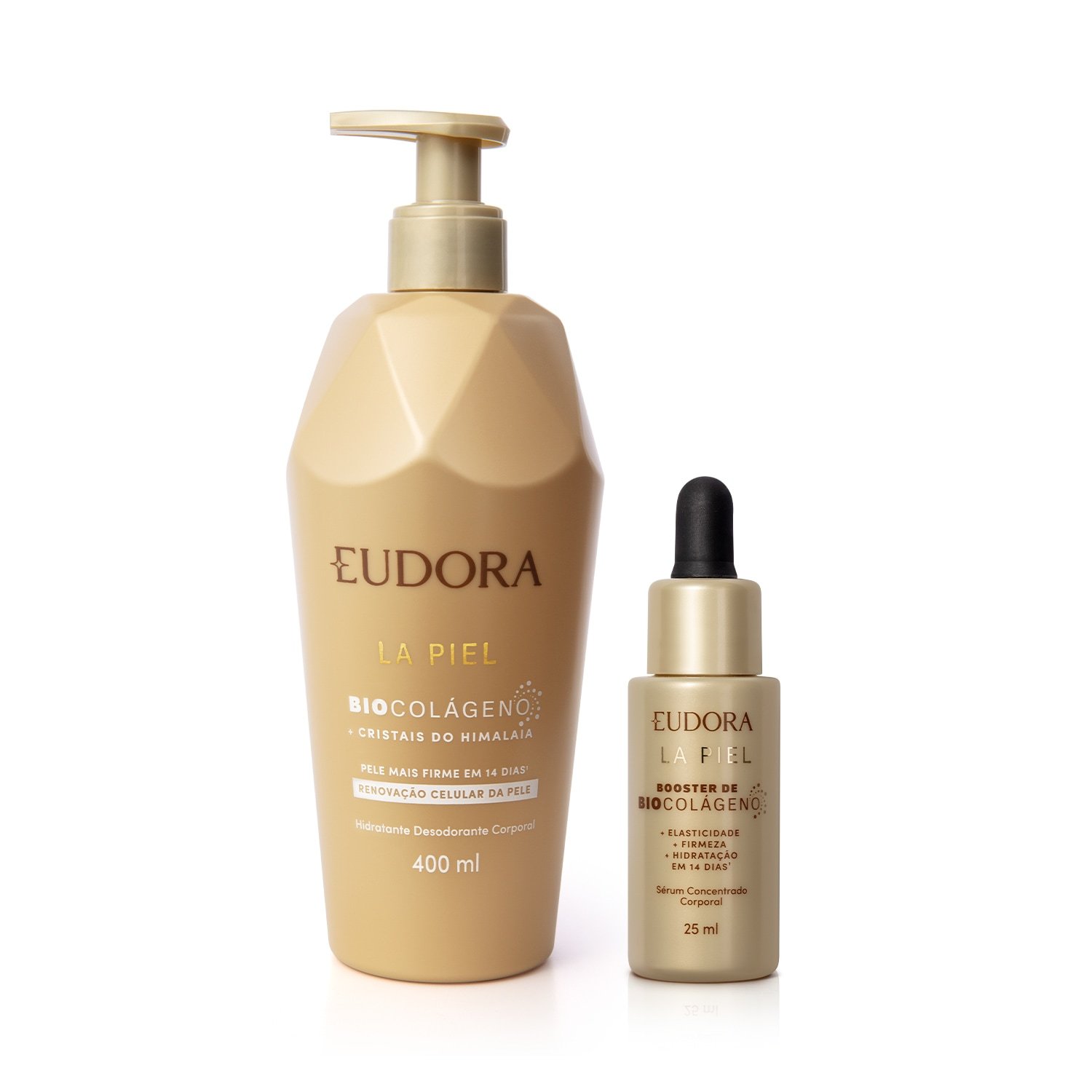 Eudora Kit La Piel: Hidratante Corporal Cristais do Himalaia 400ml + Sérum Corporal Booster de Biocolágeno 25ml ÚNICO 1