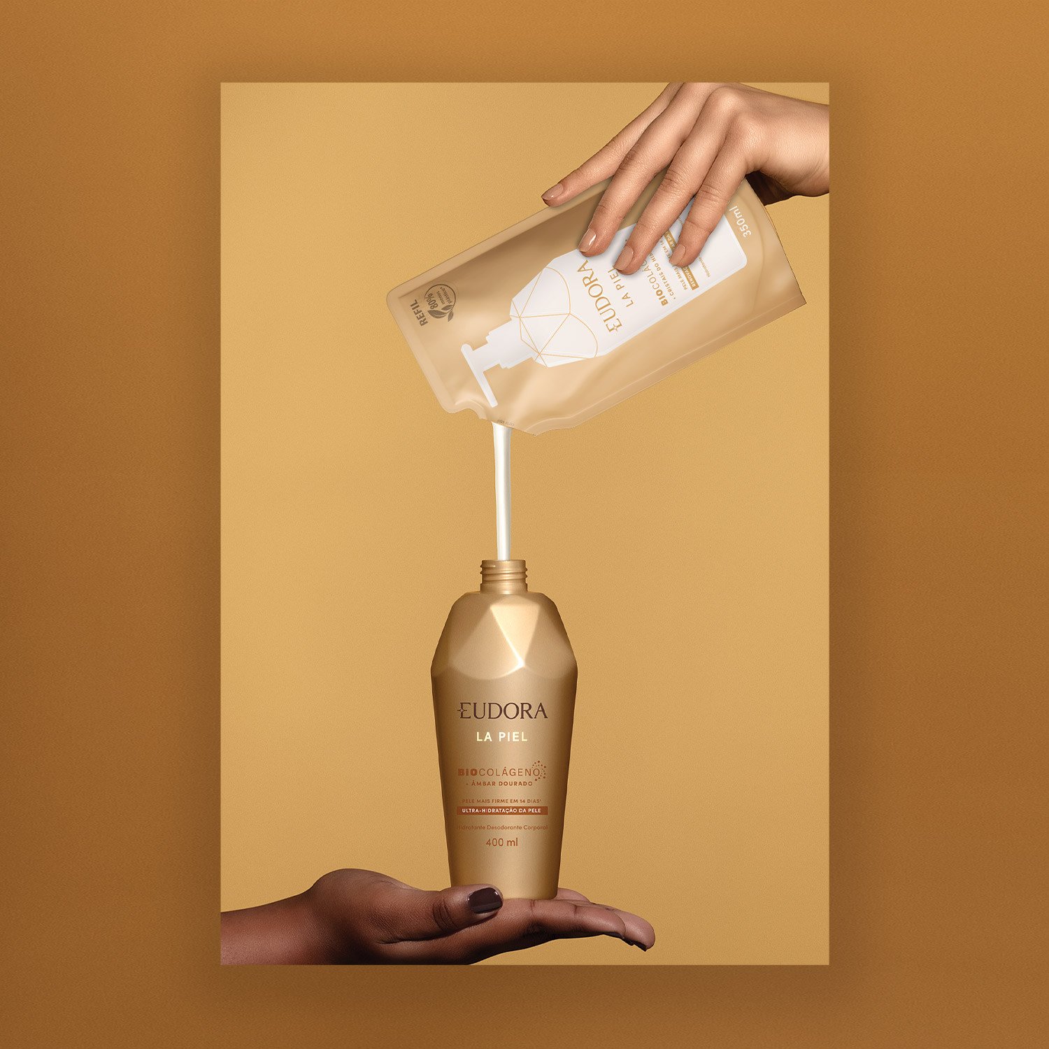 Eudora Refil Hidratante Desodorante Corporal La Piel Cristais do Himalaia 350ml 350ml 2