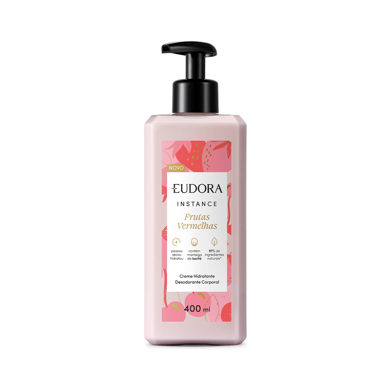 Creme Hidratante Desodorante Corporal Instance Frutas Vermelhas 400ml ÚNICO 1