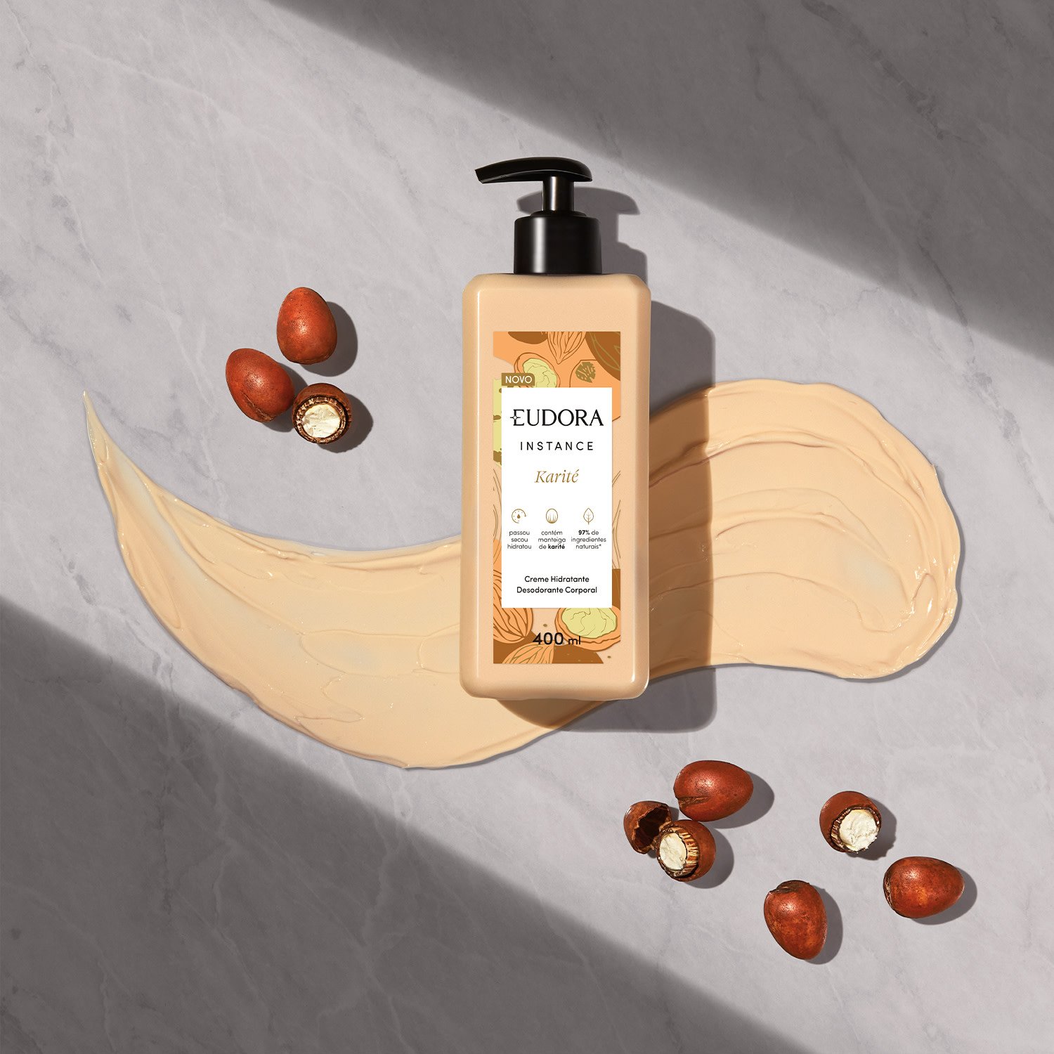 Creme Hidratante Desodorante Corporal Instance Karité 400ml 400ml 3