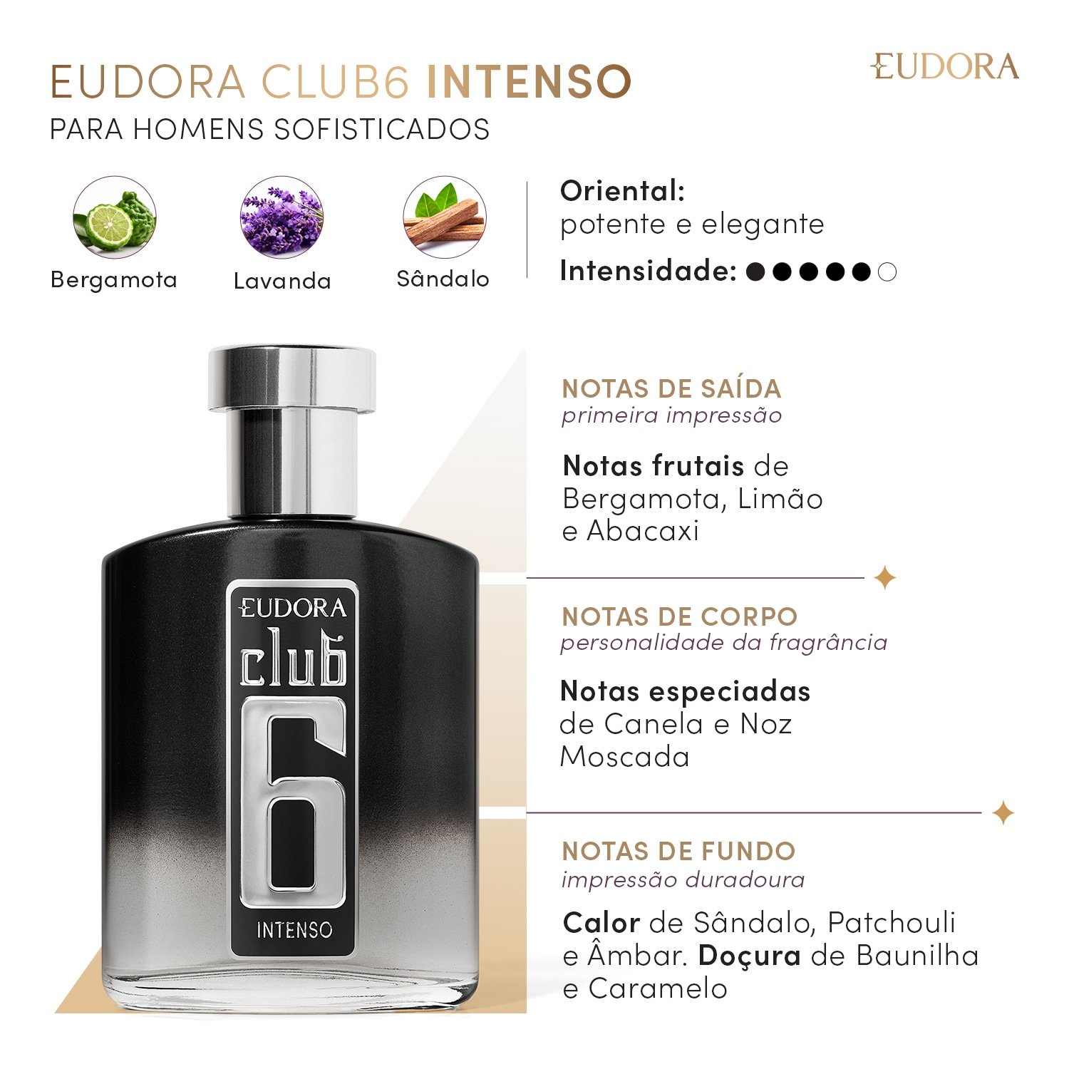 Eudora Club 6 Intenso Desodorante Colônia 95ml 95ml 2