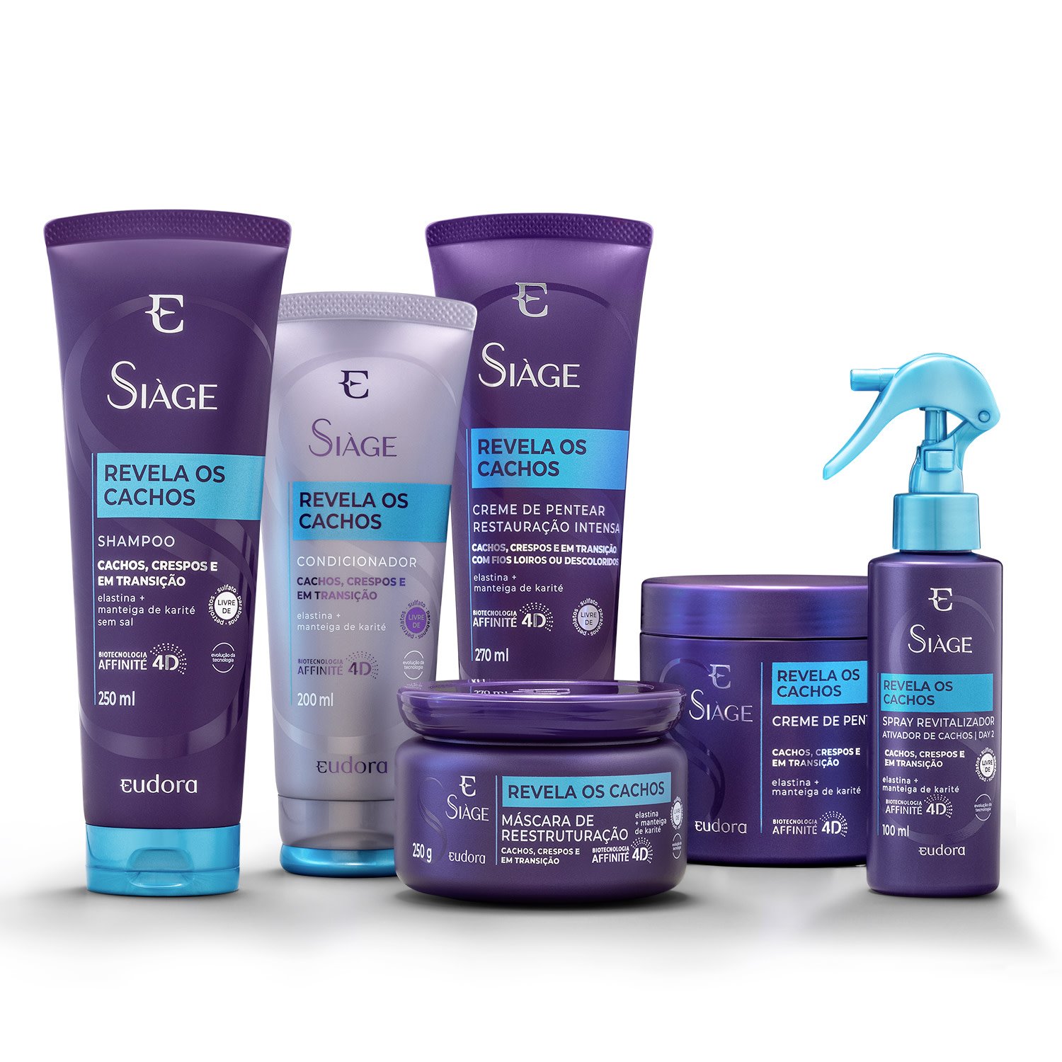 Eudora Kit Completo Siàge Revela os Cachos (6 itens) ÚNICO 1