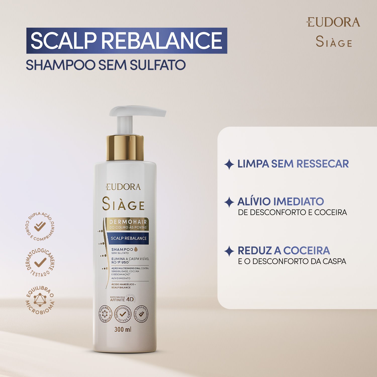 Combo Siàge Scalp Rebalance: Shampoo 300ml + Condicionador 280ml ÚNICO 2
