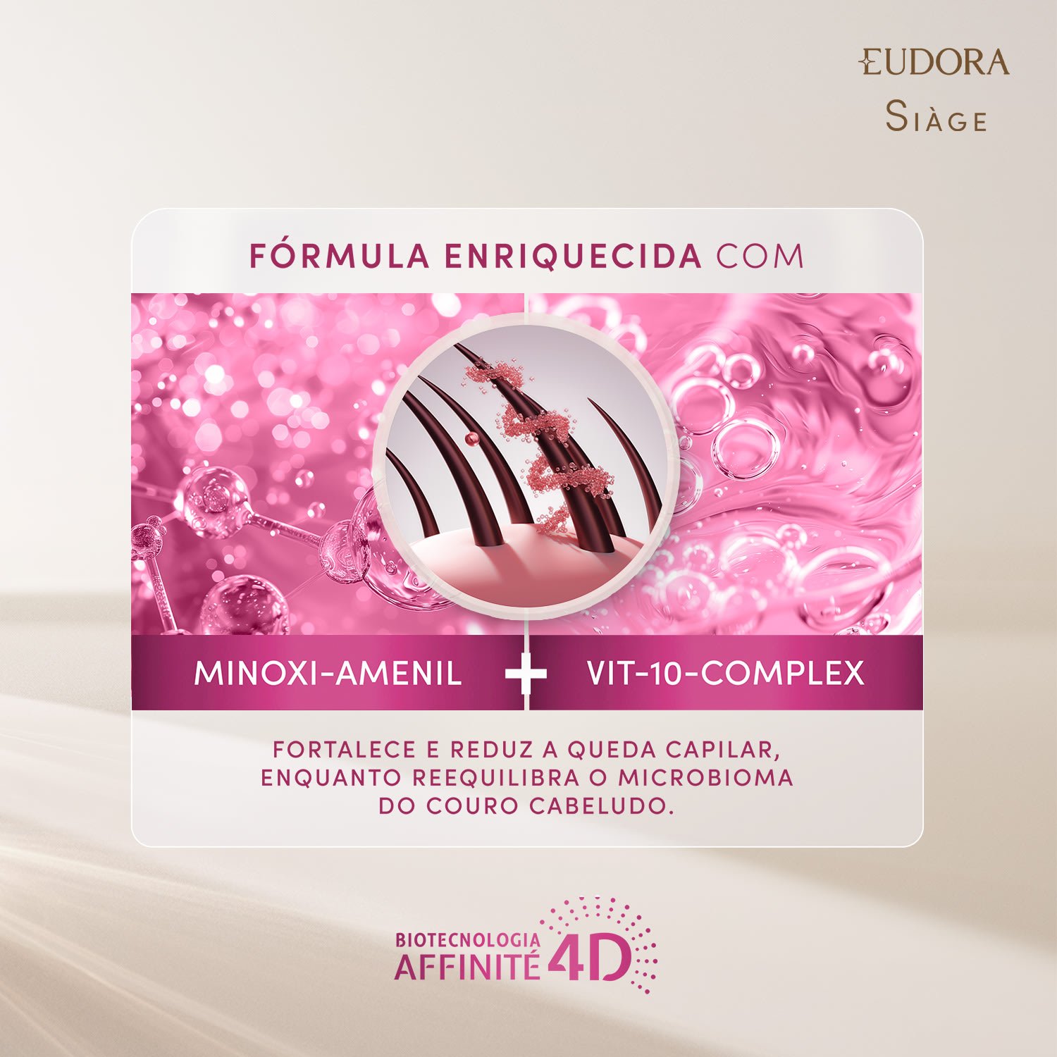 Combo Siàge Antiqueda: Shampoo 300ml + Condicionador 280ml ÚNICO 4