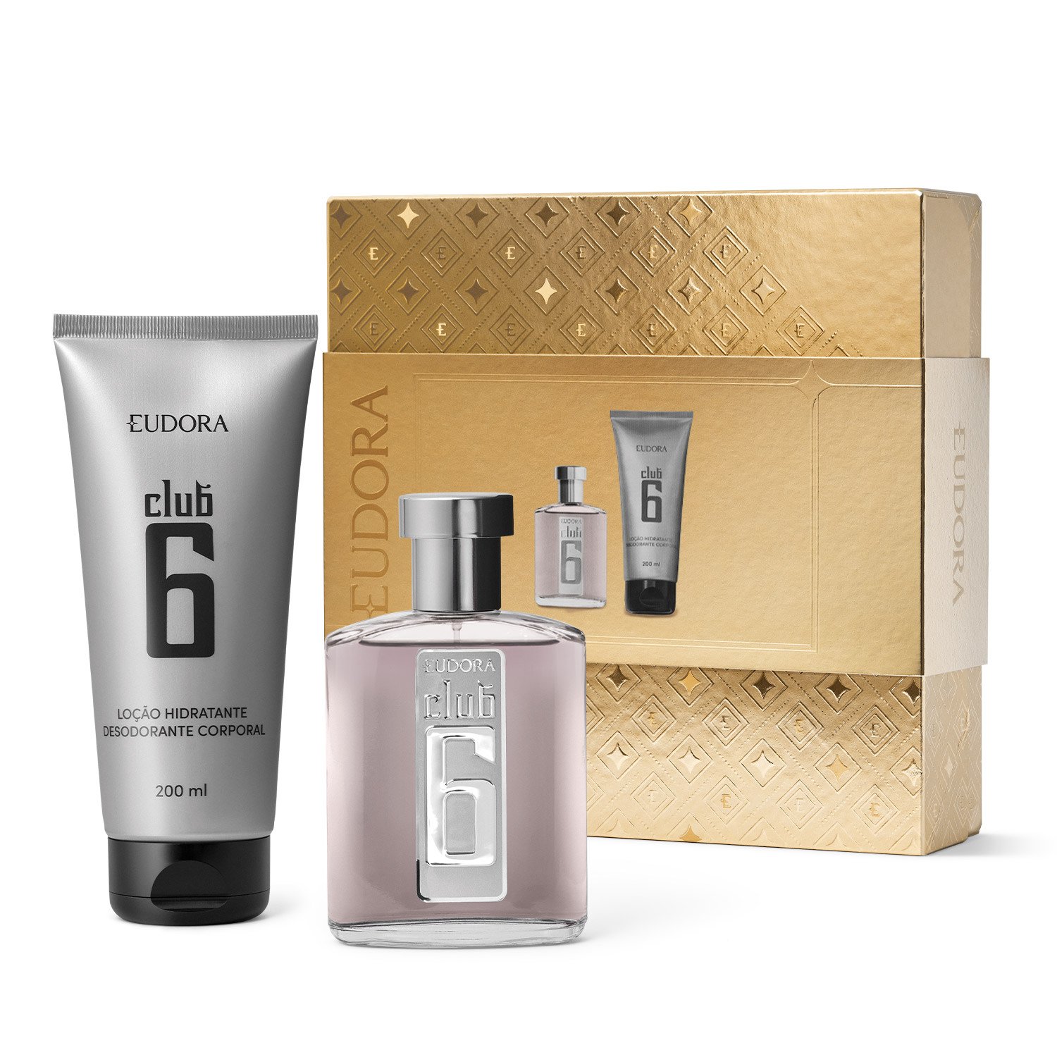 Eudora Club 6 Kit Presente Natal: Desodorante Colônia 95ml + Loção Hidratante Desodorante Corporal 200ml
