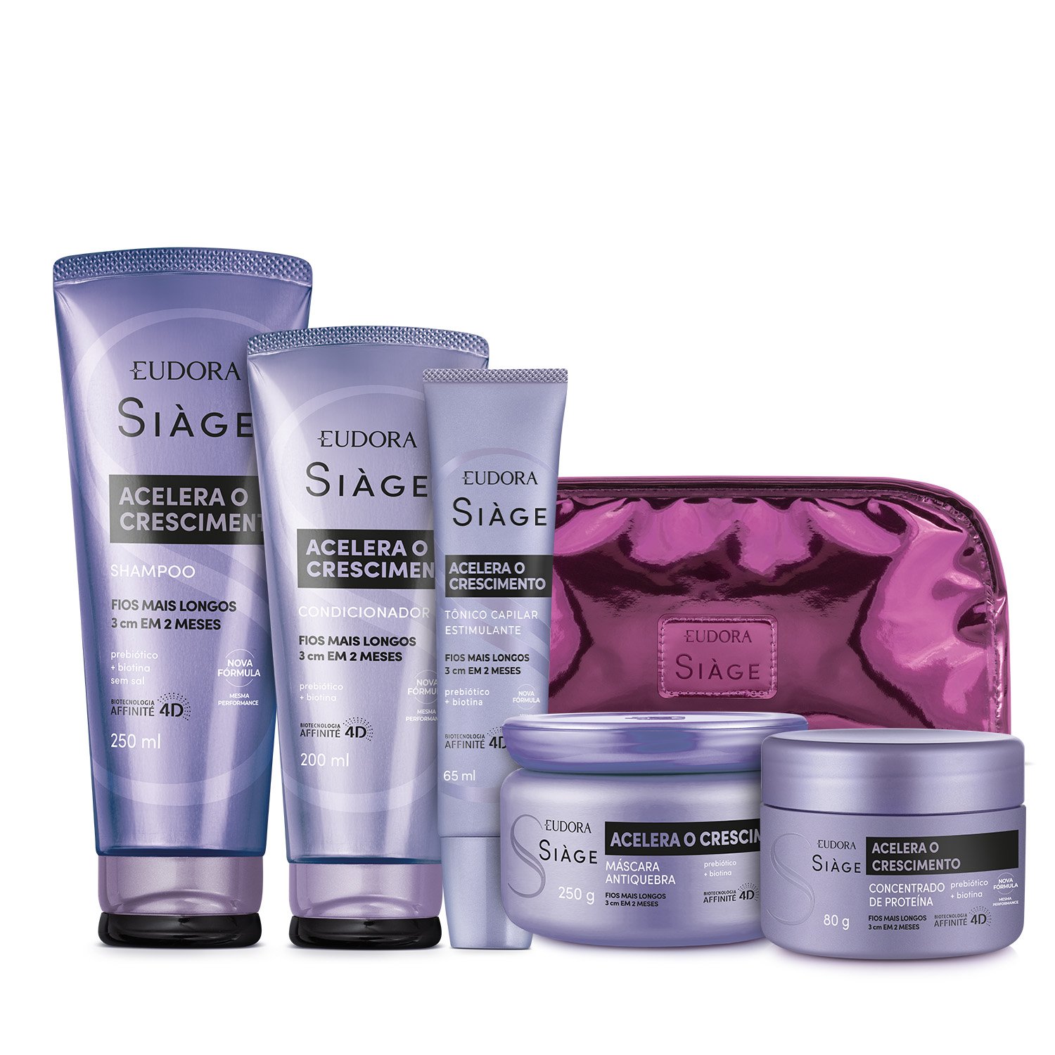 Kit Siàge Acelera o Crescimento (5 itens) + Nécessaire ÚNICO 1