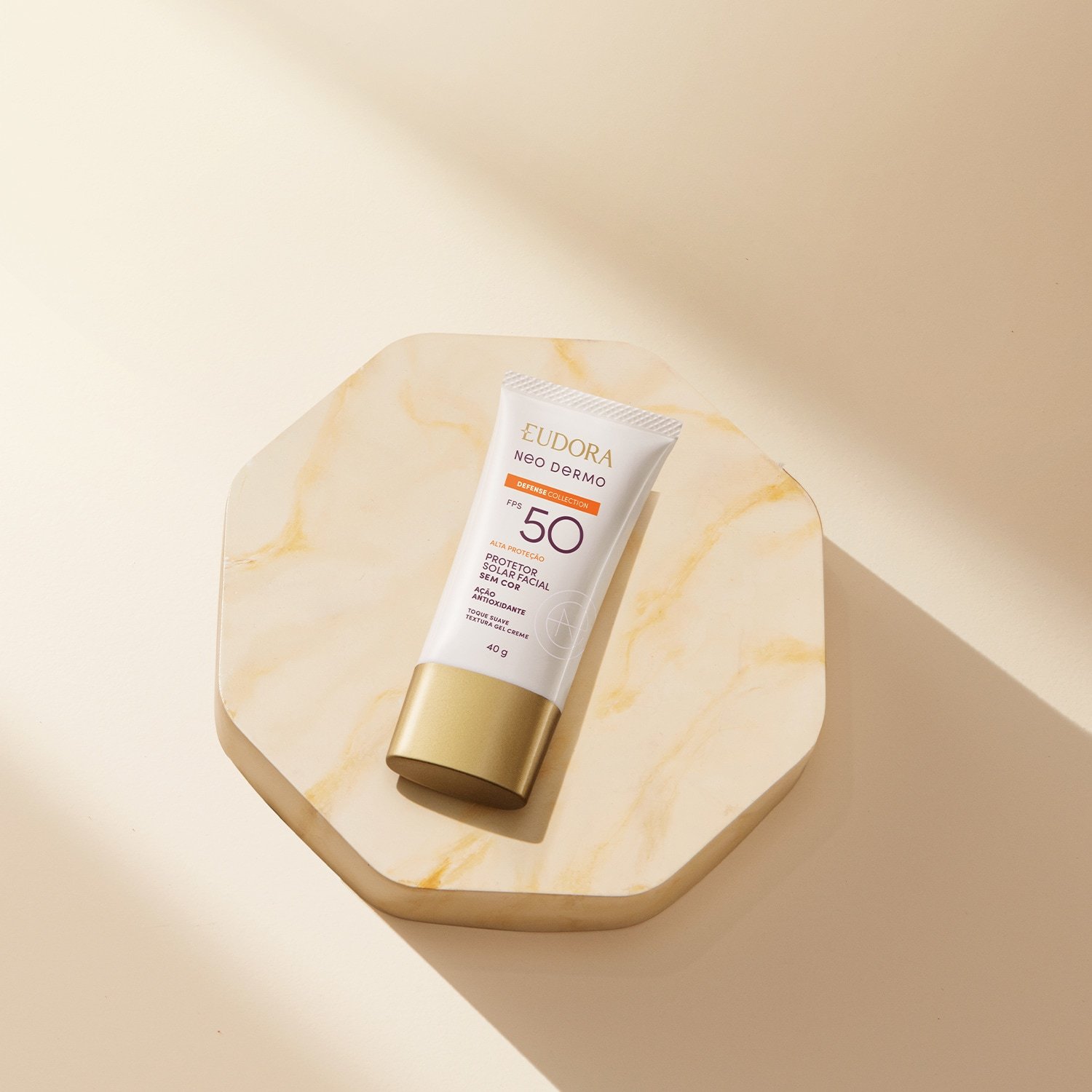 Eudora Neo Dermo Protetor Solar Facial Sem Cor FPS 50 40ml ÚNICO 2