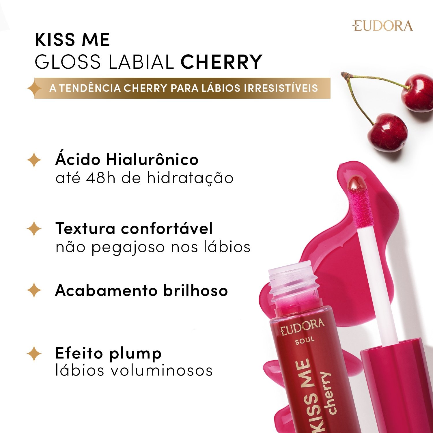 Eudora Kiss Me Cherry Gloss Labial 5,5ml 5,5ml 2