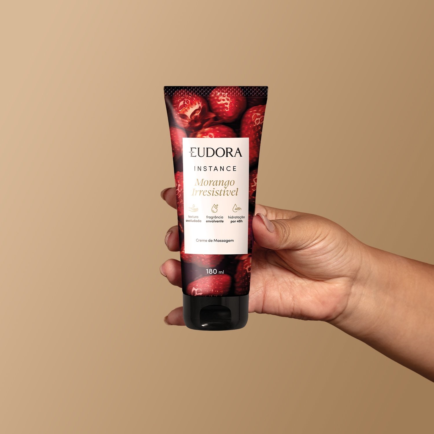 Eudora Instance Morango Irresistível Creme de Massagem 180ml 180ml 3