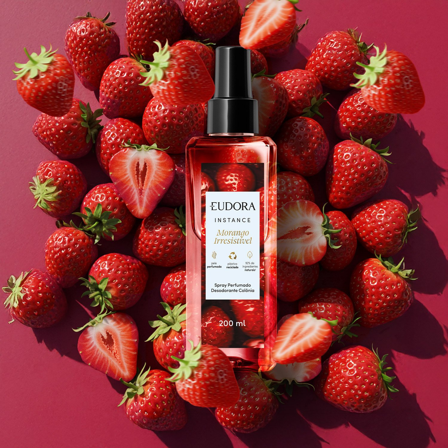 Eudora Instance Morango Irresistível Spray 200ml 200ml 5