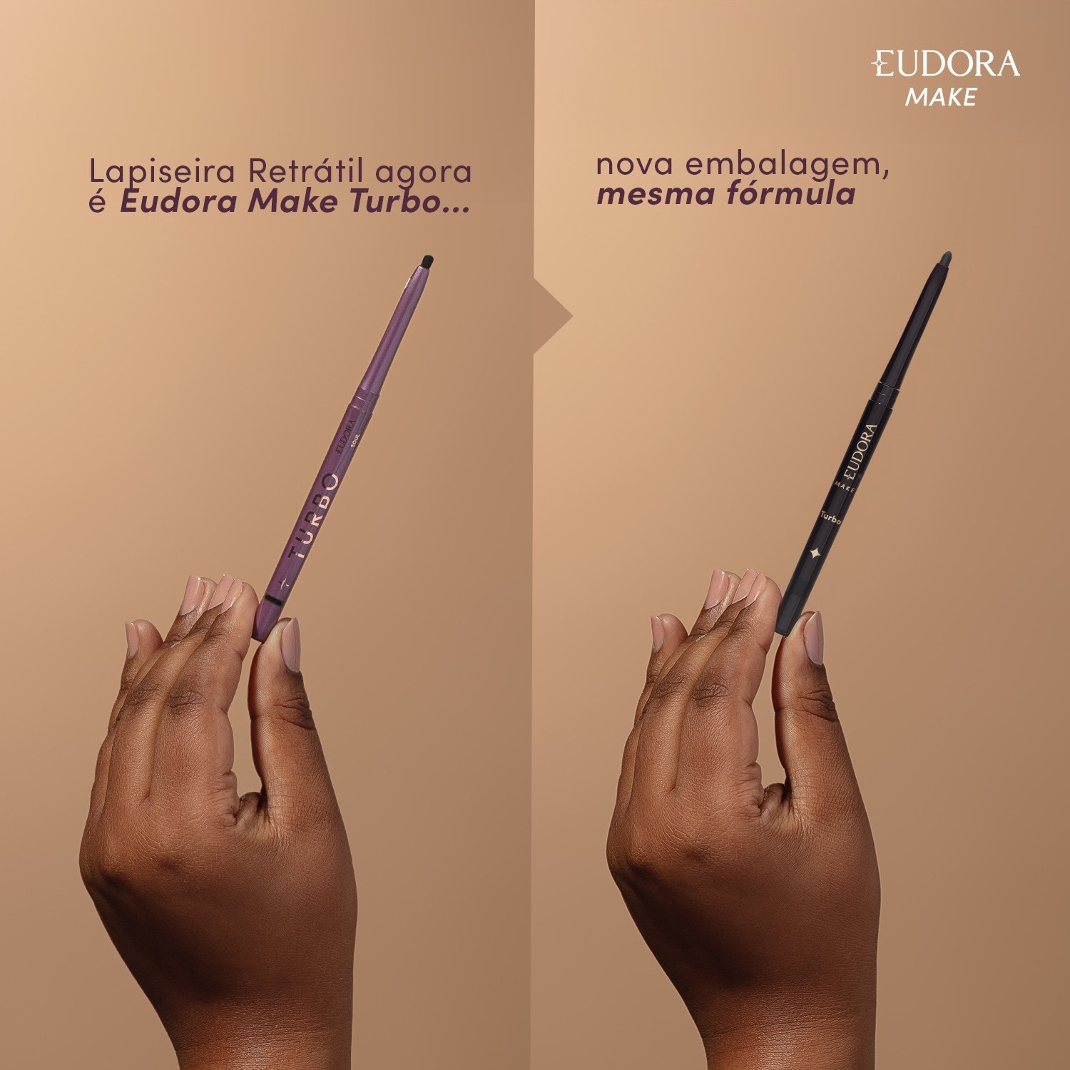 Eudora Make o Lapiseira Retrátil para Olhos Preta 300mg Preto 3