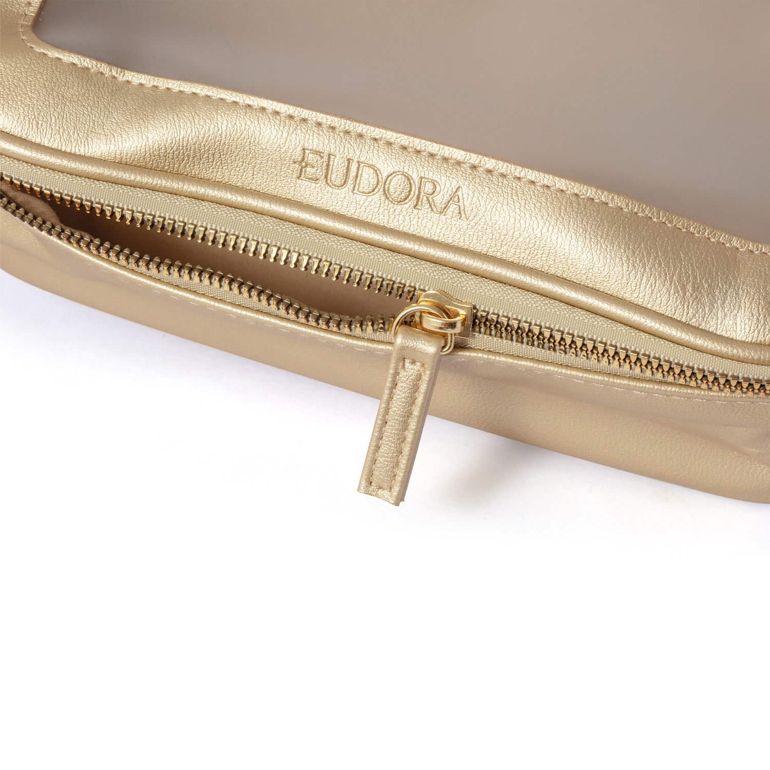 Nécessaire Dourado Transparente Eudora Collection ÚNICO 2