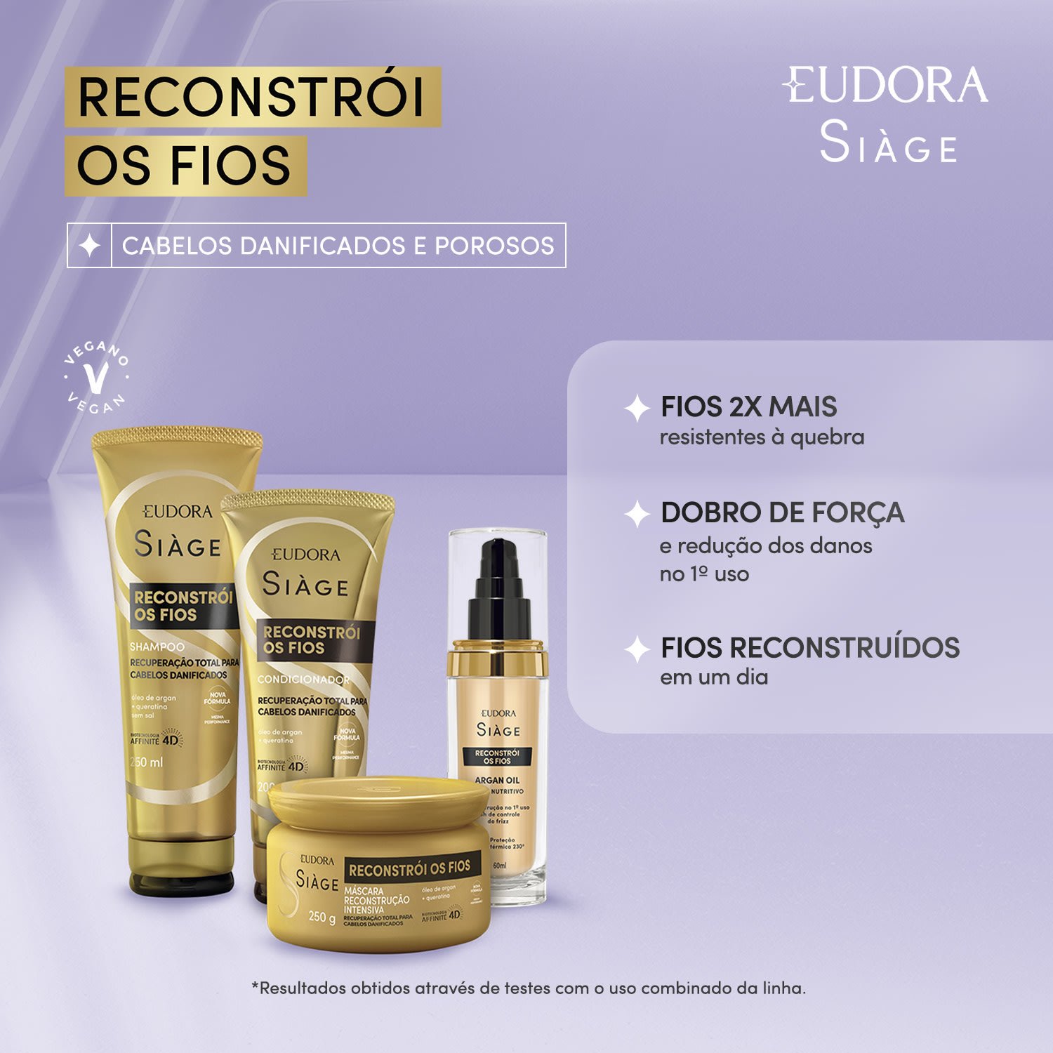Eudora Siàge Argan Oil Reconstrói os Fios 60ml 60ml 4