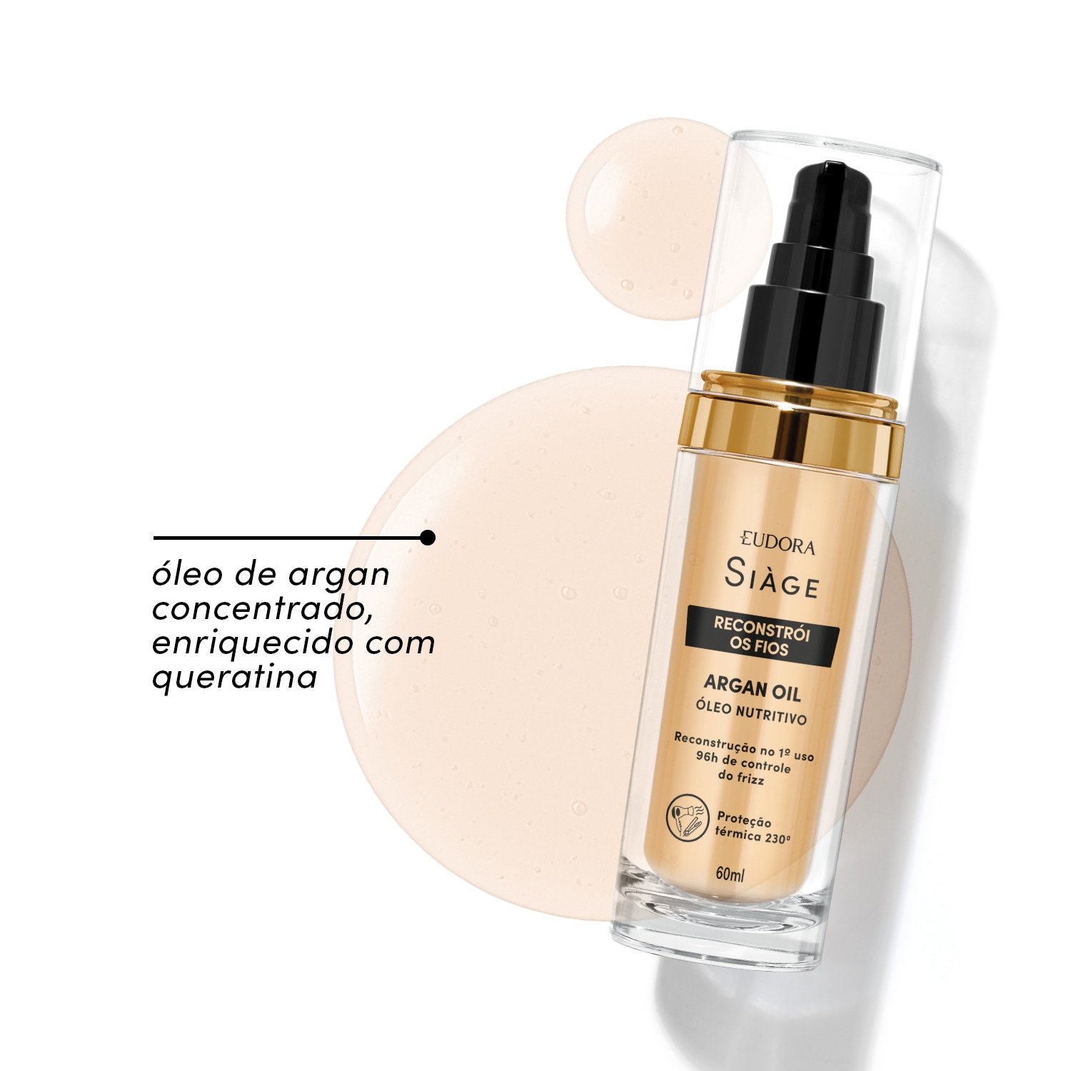 Eudora Siàge Argan Oil Reconstrói os Fios 60ml 60ml 7