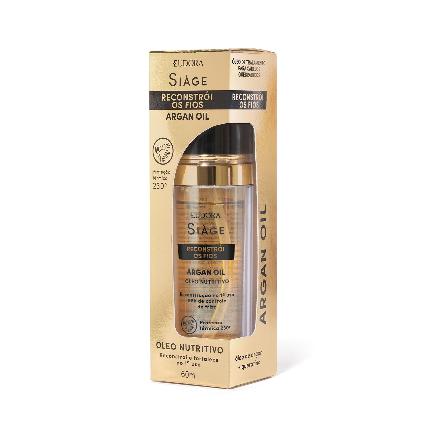 Eudora Siàge Argan Oil Reconstrói os Fios 60ml 60ml 9