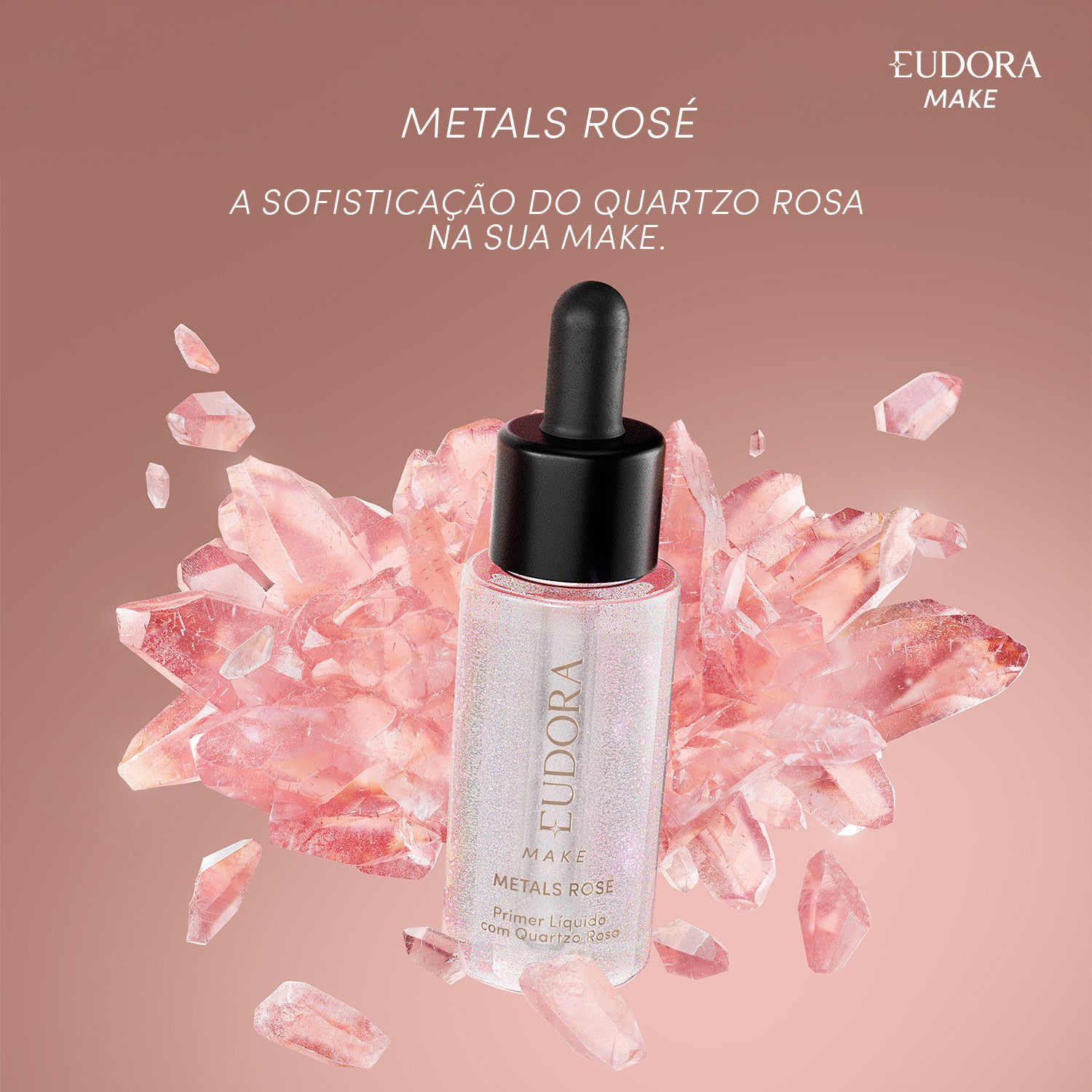 Eudora Make Primer Facial Líquido Metals Rosé 32ml 32ml 5