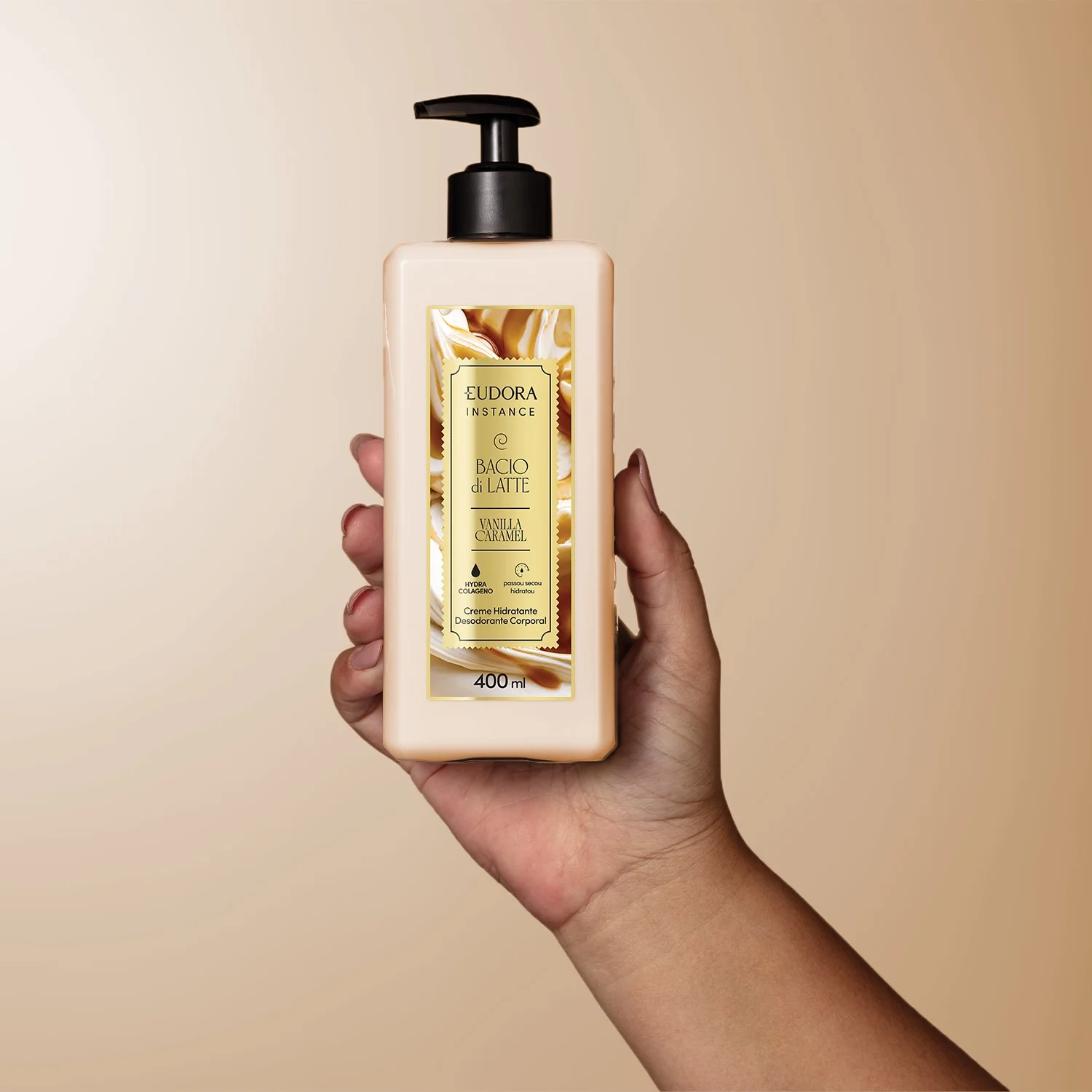 Creme Hidratante Desodorante Corporal Instance Vanilla Caramel 400ml 400ml 4