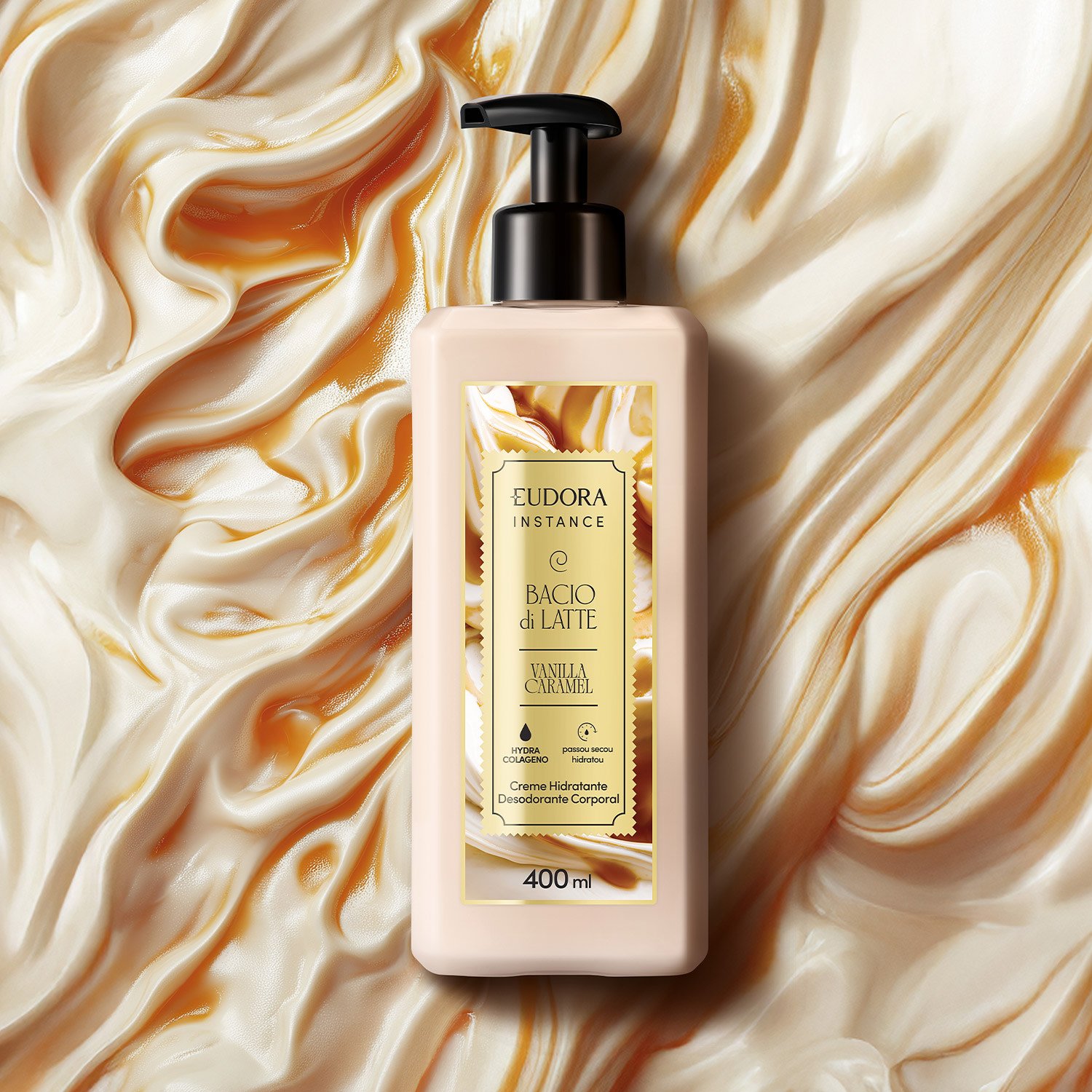 Creme Hidratante Desodorante Corporal Instance Vanilla Caramel 400ml 400ml 5