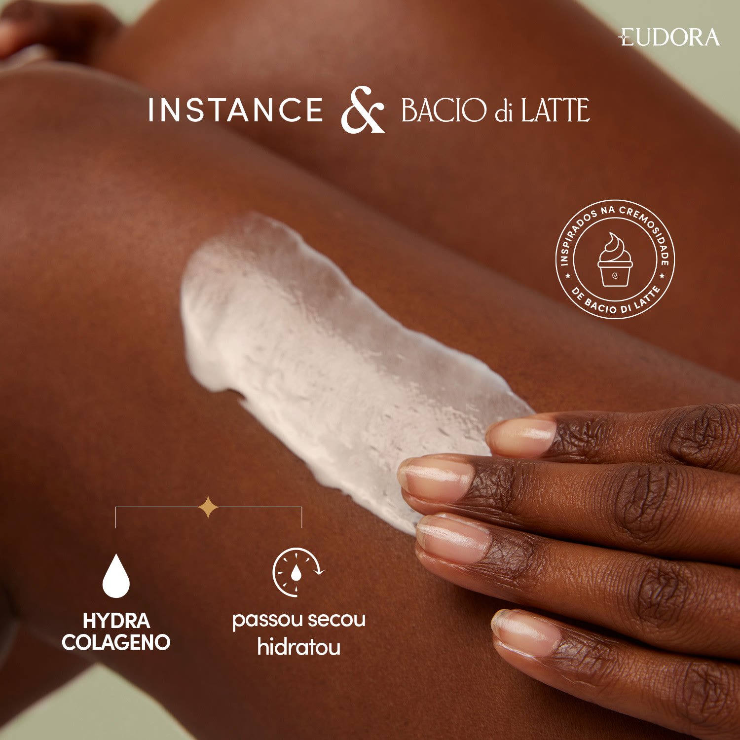 Eudora Instance Creme Hidratante Corporal Pistacchio 400ml 400ml 3