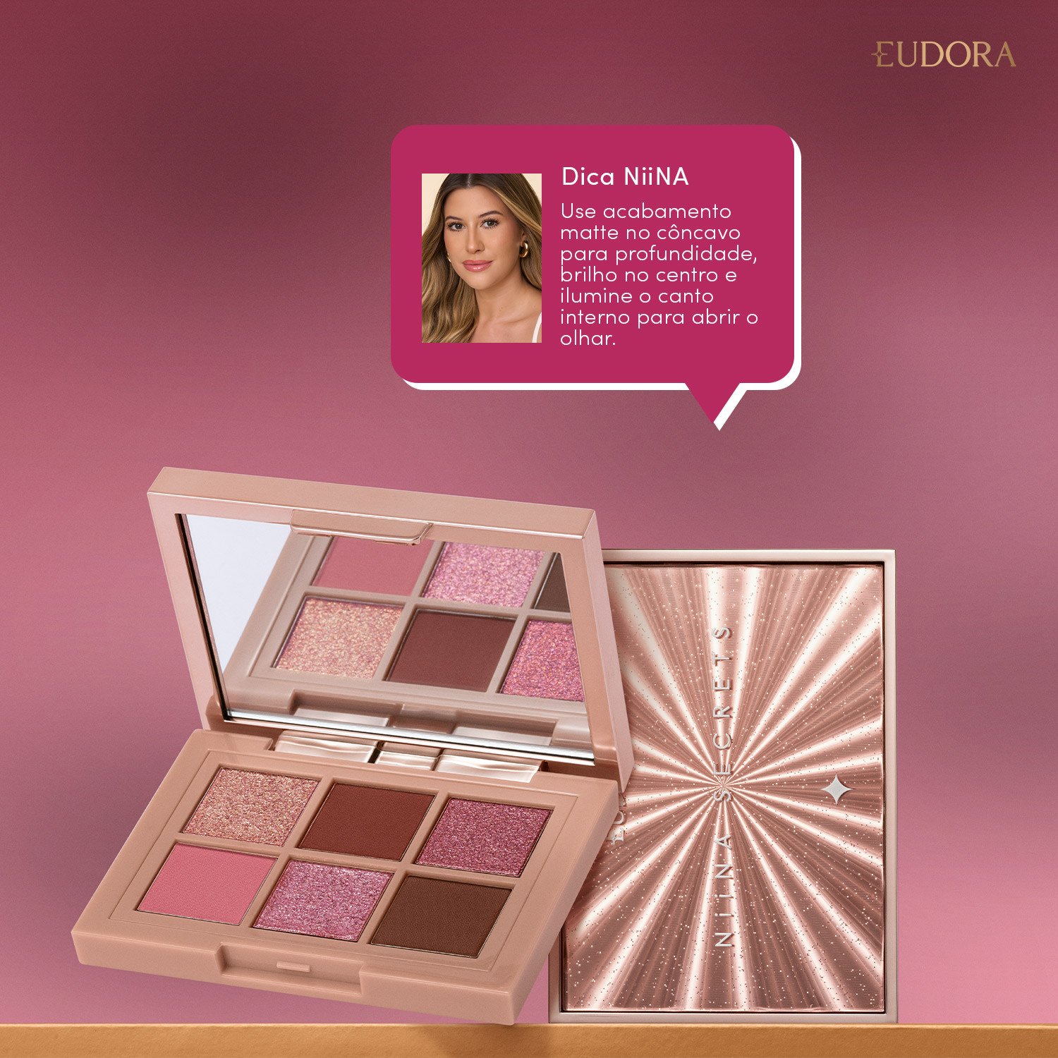 Eudora Niina Secrets Paleta de Cores para os Olhos Shine 5,4g 5,4g 4