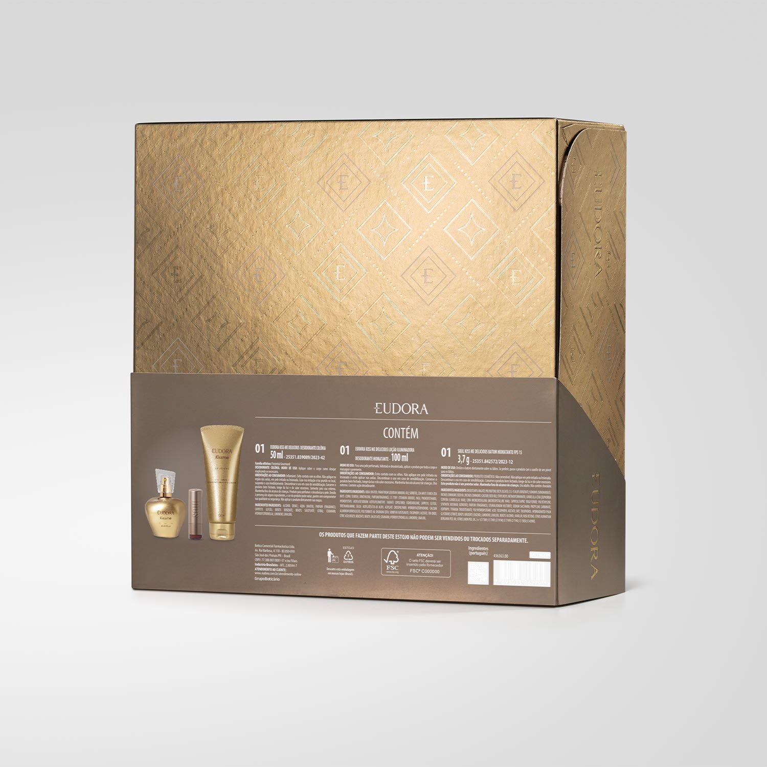 Eudora Kiss Me Delicious Kit (3 Produtos) ÚNICO 3