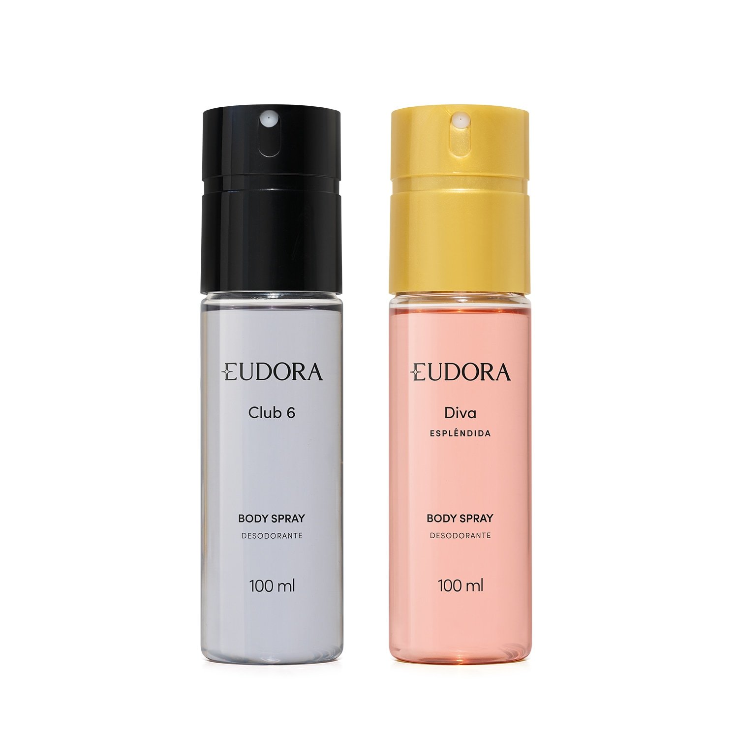 Combo Eudora: Desodorante Body Spray Club 6 100ml + Desodorante Body Spray Diva Esplêndida 100ml