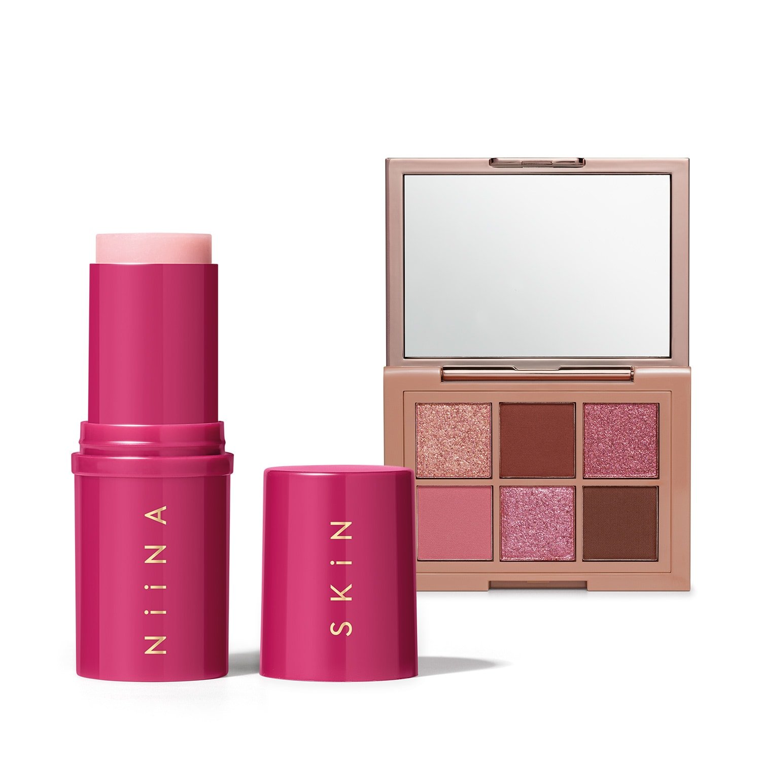 Combo Niina Secrets Skin: Paleta de Sombras Shine 5,4g + Balm Hidratante Facial 15g