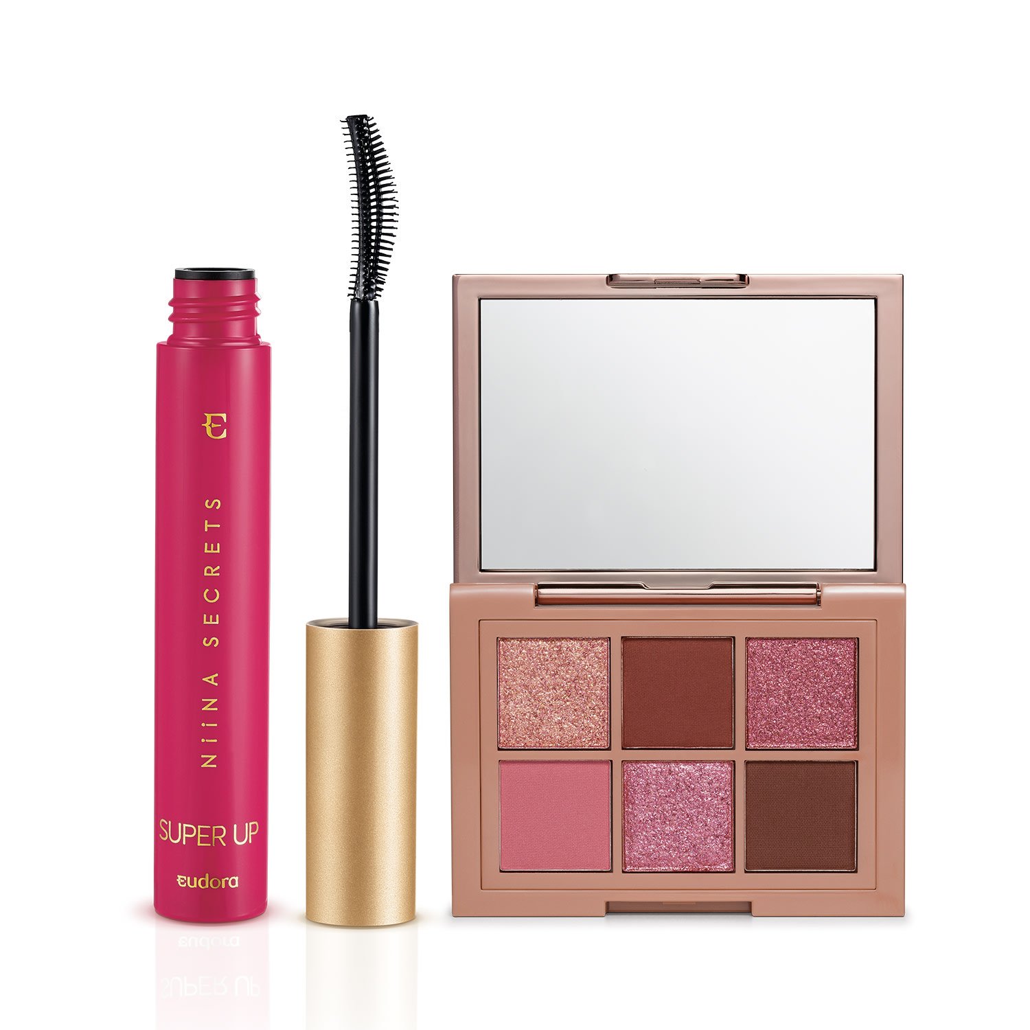 Combo Niina Secrets: Máscara Para Cílios Super Up 8g + Paleta de Sombras Shine 5,4g