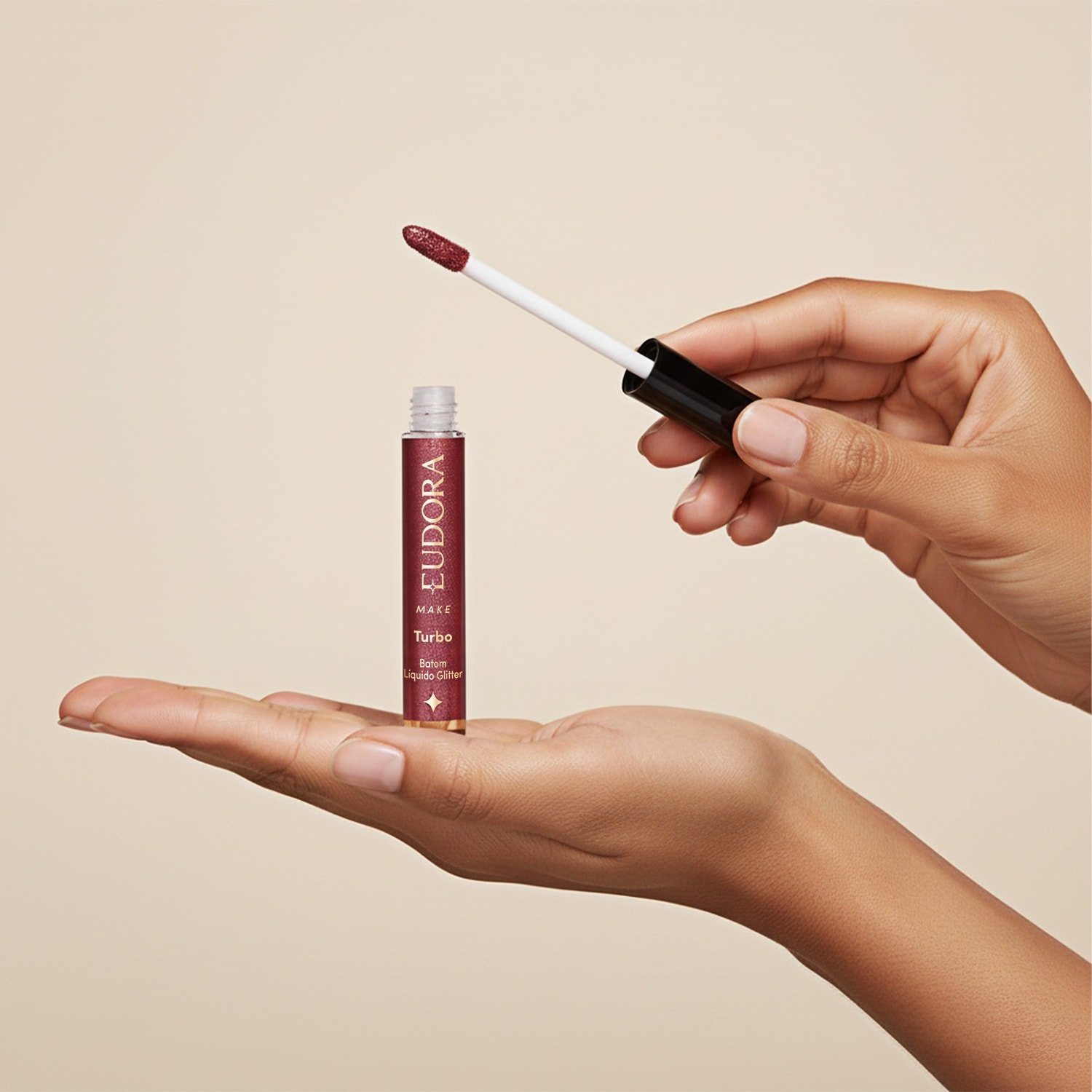 Eudora Make Batom Líquido Turbo Glitter Magic Rosa 5,2ml Magic Rosa 5