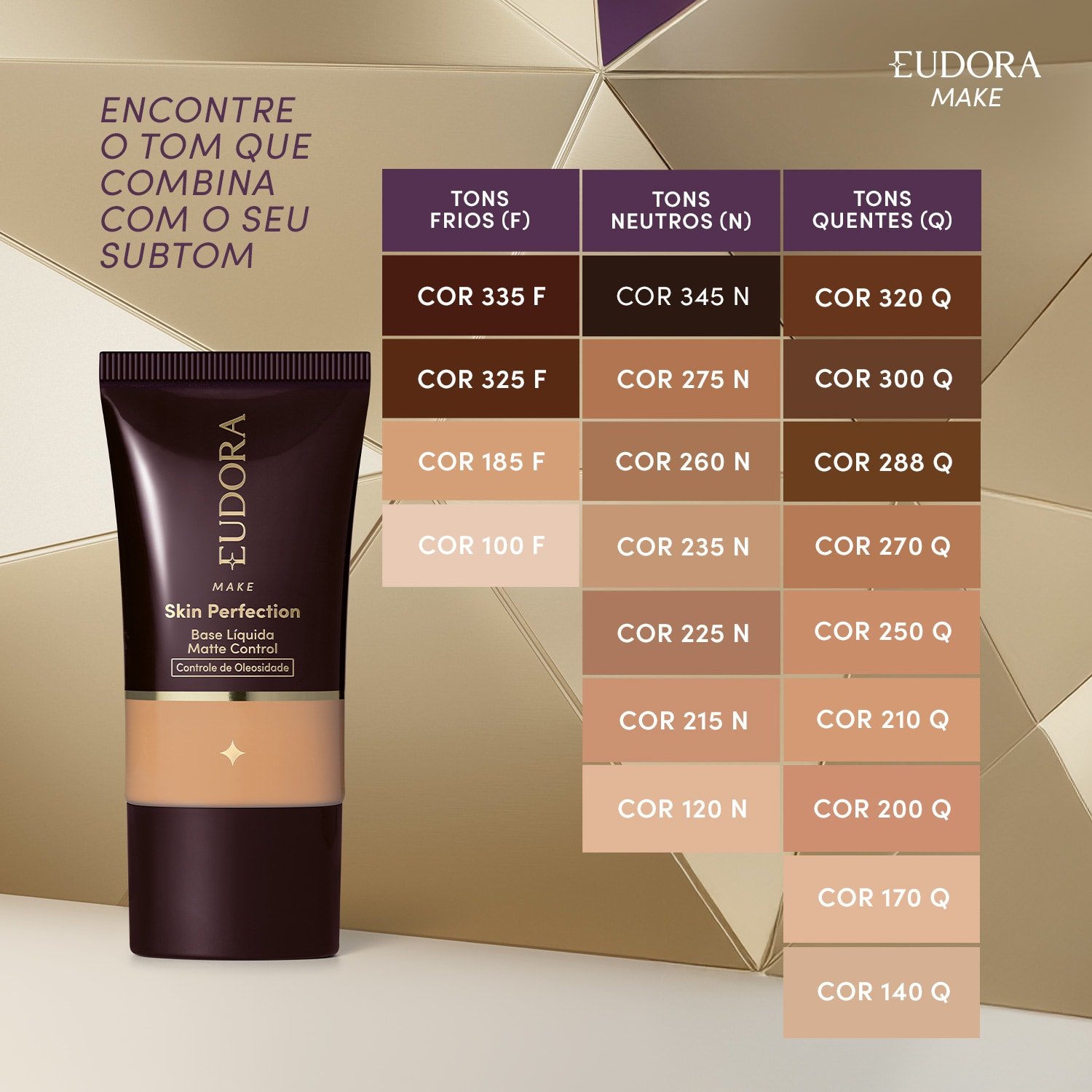Eudora Make Base Líquida Control Skin Perfection 275N 30ml 30ml 4