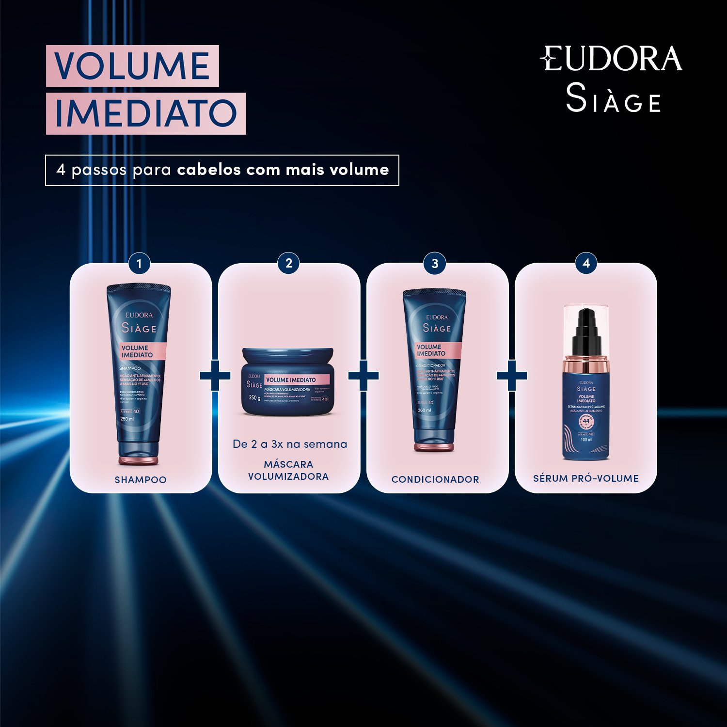 Eudora Siàge Mousse Volumizador Volume Imediato 150ml 150ml 6