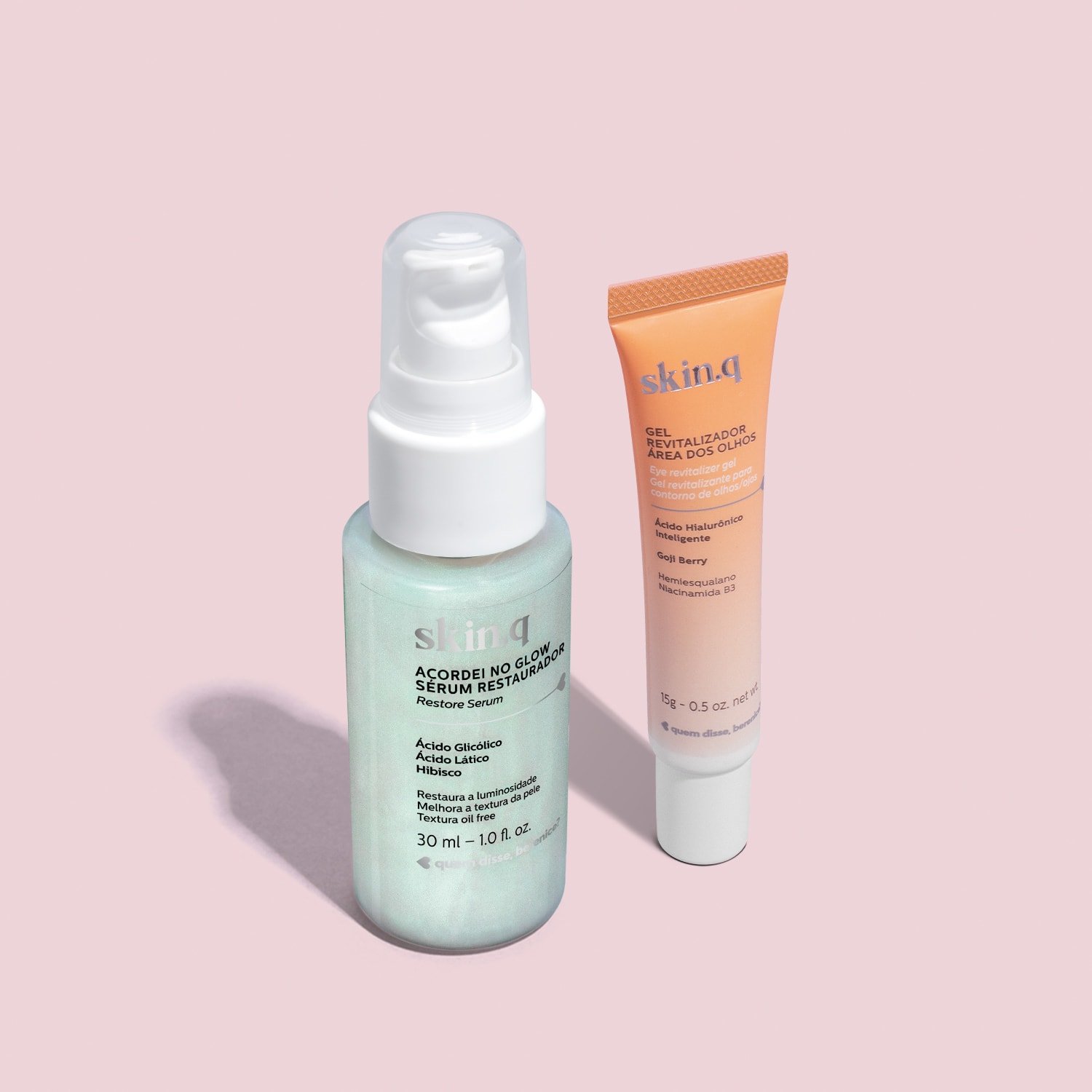Quem disse, Berenice? Kit Skin.q: Sérum Restaurador 30ml + Gel Revitalizador Olhos 15g ÚNICO 2