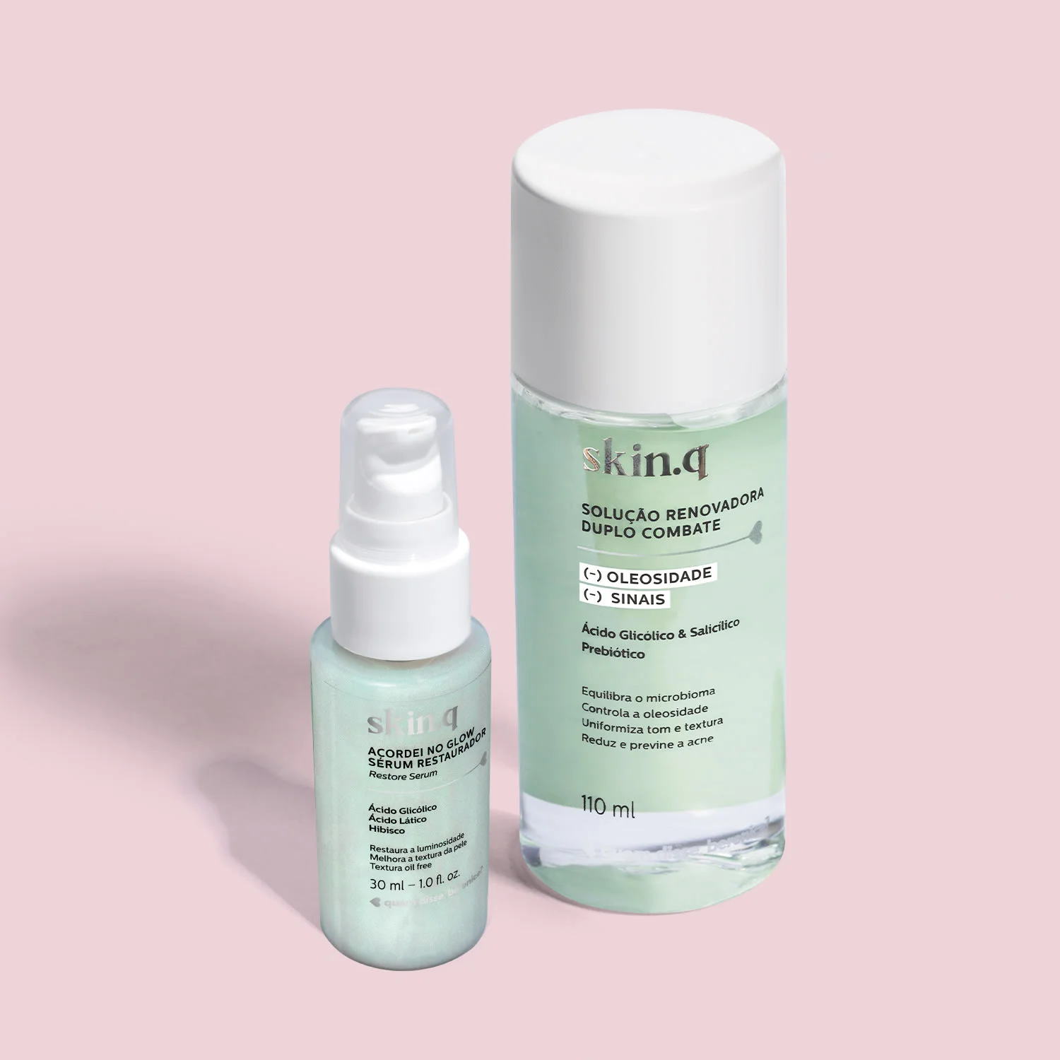 Quem disse, Berenice? Kit Skin.q: Sérum Restaurador 30ml + Solução Renovador Facial 110ml ÚNICO 3