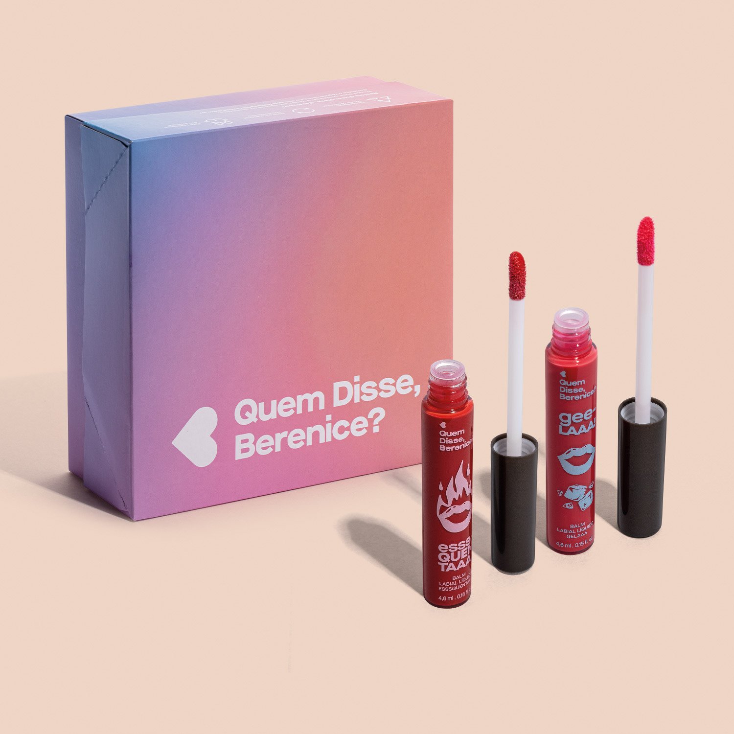 Combo Balm Líquido:Esquenta Vermelho em Chamas 4,6 ml + Gela Rosa