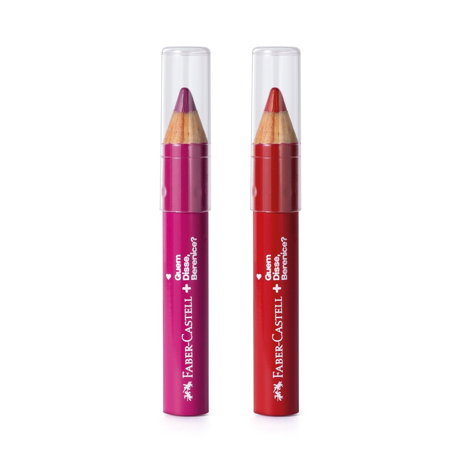 Combo QDB Lápis Jumbo 3 Em 1: Vermelho 1,2g + Rosa 1,2g Multicores 1