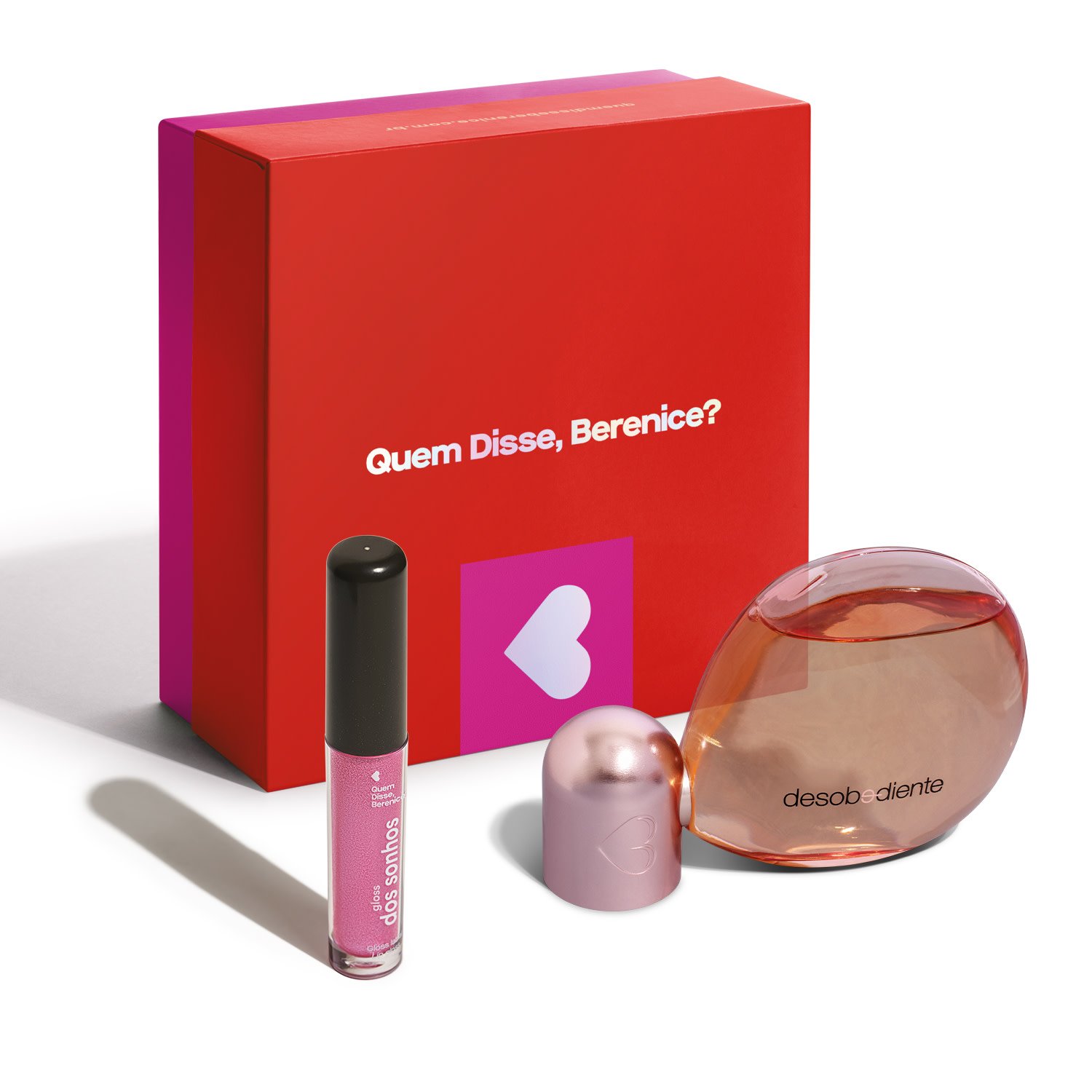 Presente Dos Sonhos: Eau de Parfum Desobediente 100ml + Gloss Labial Rosadex 4ml + Caixa de Presente