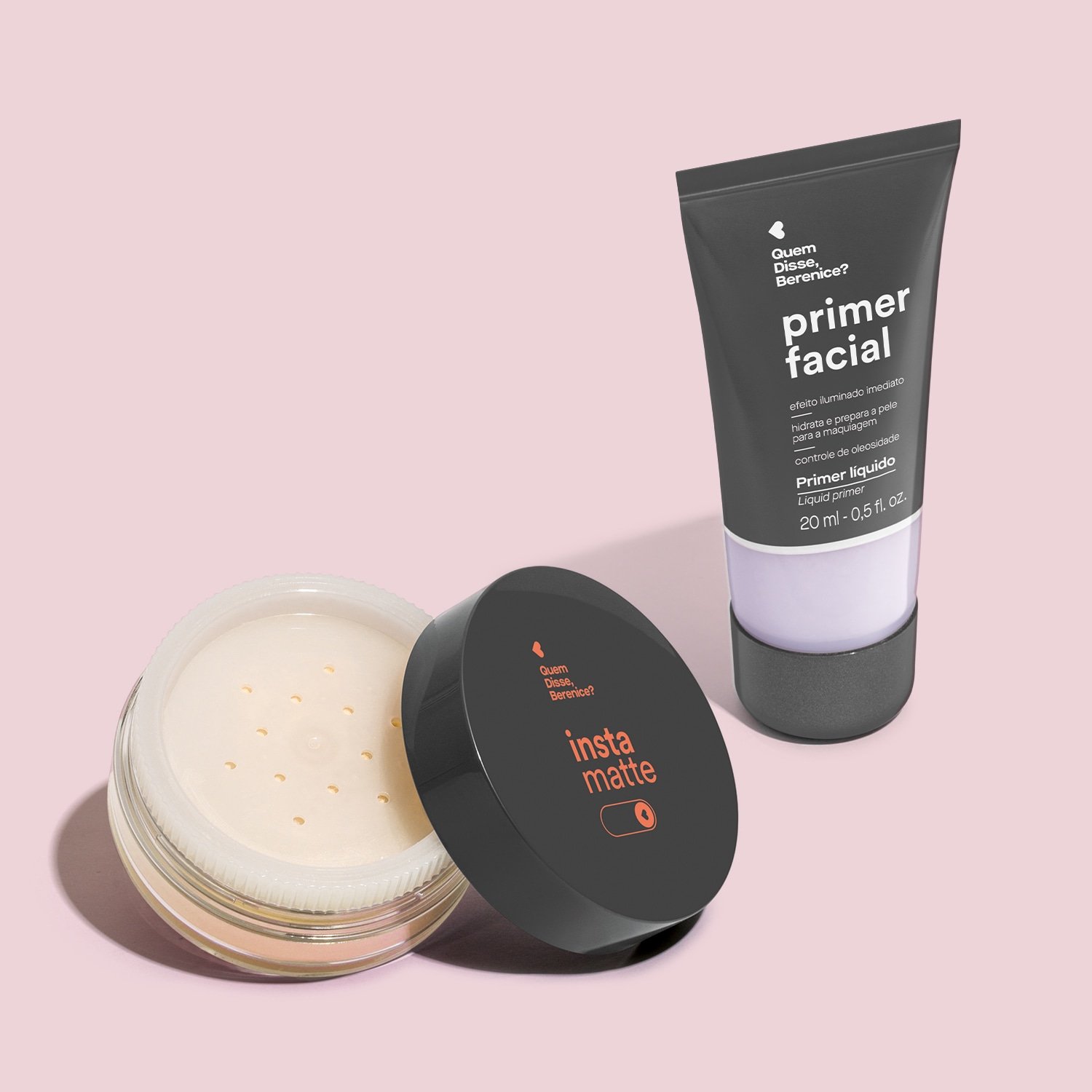 Combo Primer Facial Líquido 20ml + Pó Facial Solto Translúcido Amarelê Instamatte 10g ÚNICO 2