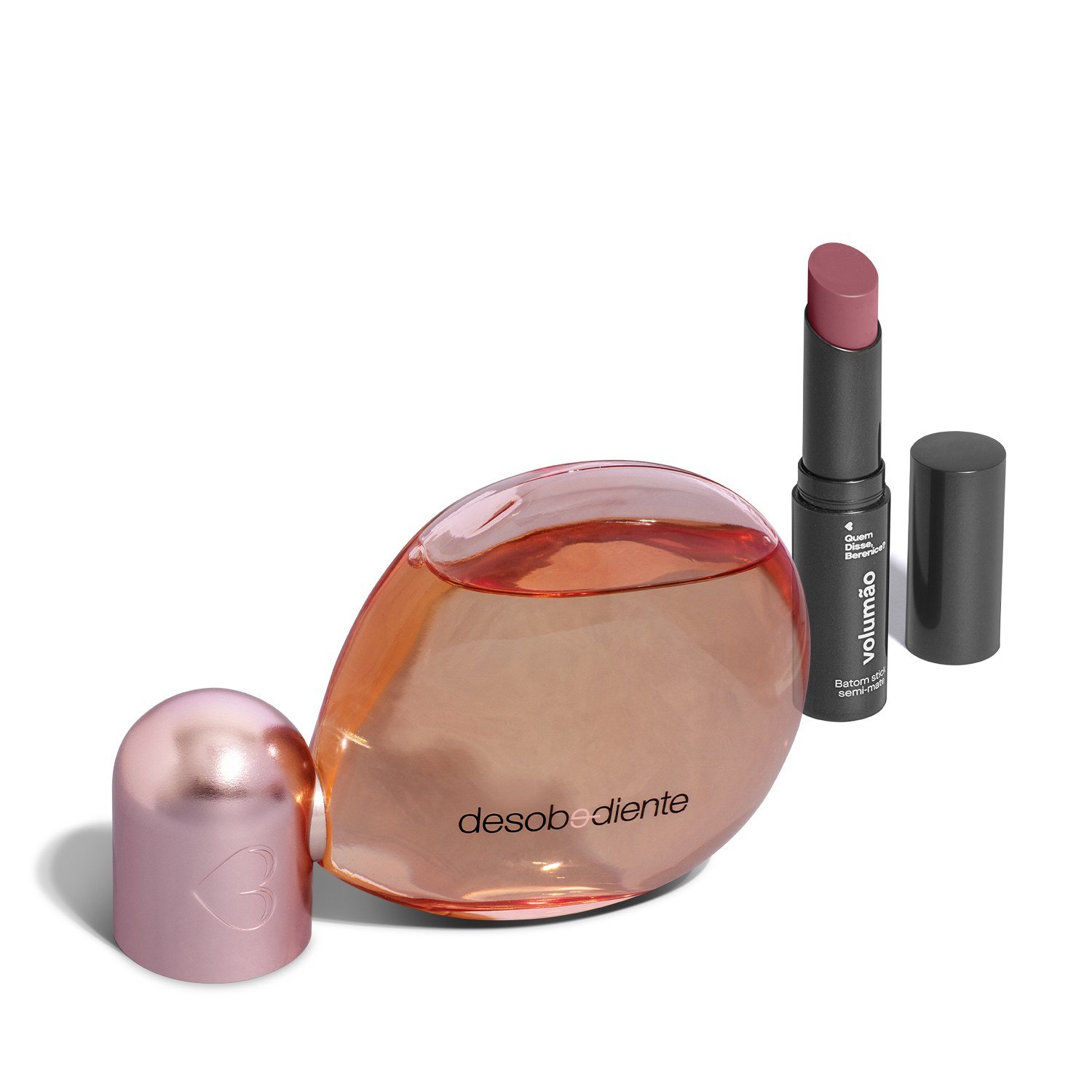 Combo Eau de Parfum Desobediente 100ml + Batom Stick Volumão Rosa Roseirê 3,4g Rosa Roseire 1