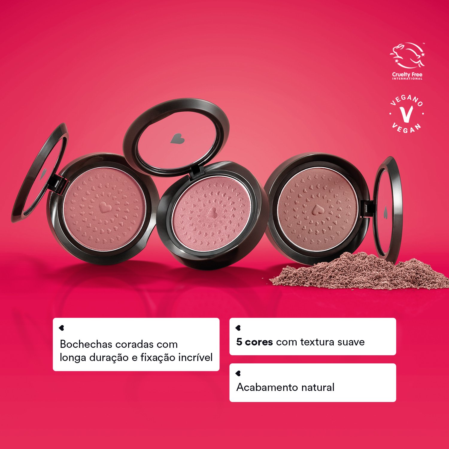 Quem Disse, Berenice? Blush Pó Compacto Rubor Cobre Cobrelito 2g<div></div> Cobrelito 3