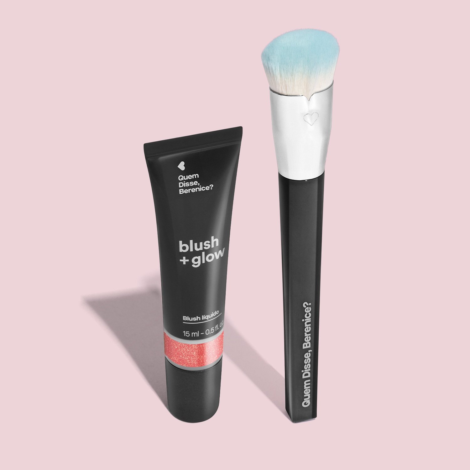 Combo Blush Líquido Rosa Rosalix 15 ml + Pincel Super Denso Rosalix 2
